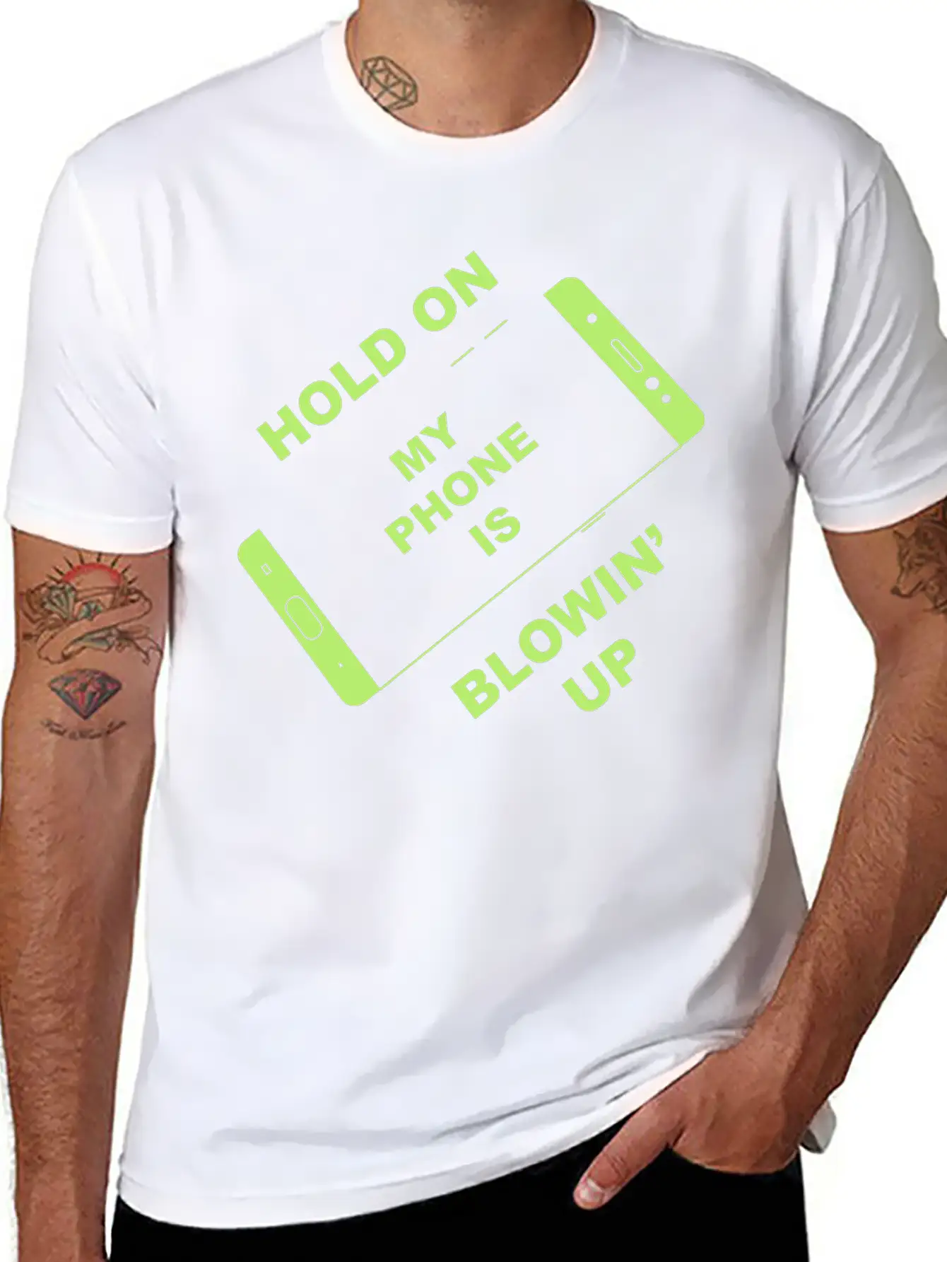 Blowin' Up (Note 7) Casual Graphic T-Shirt – Simple And Comfortable Daily Wear