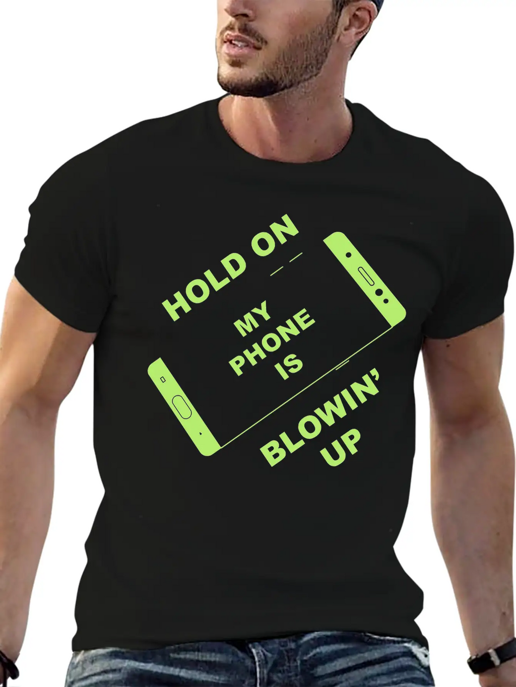 Blowin' Up (Note 7) Casual Graphic T-Shirt – Simple And Comfortable Daily Wear