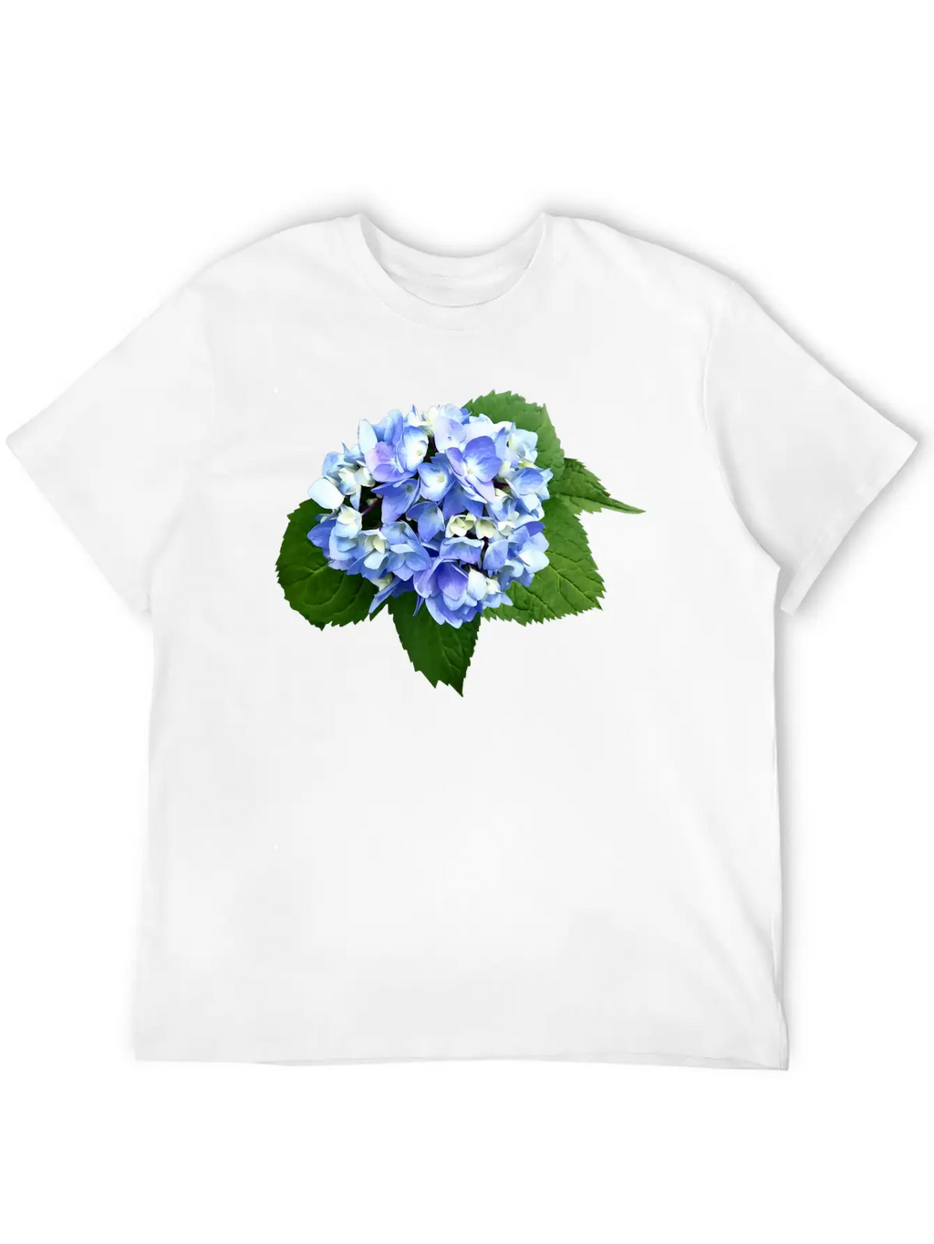 Blue And Purple Hydrangea Breathable Soft Cotton T-Shirt – Timeless Casual Look