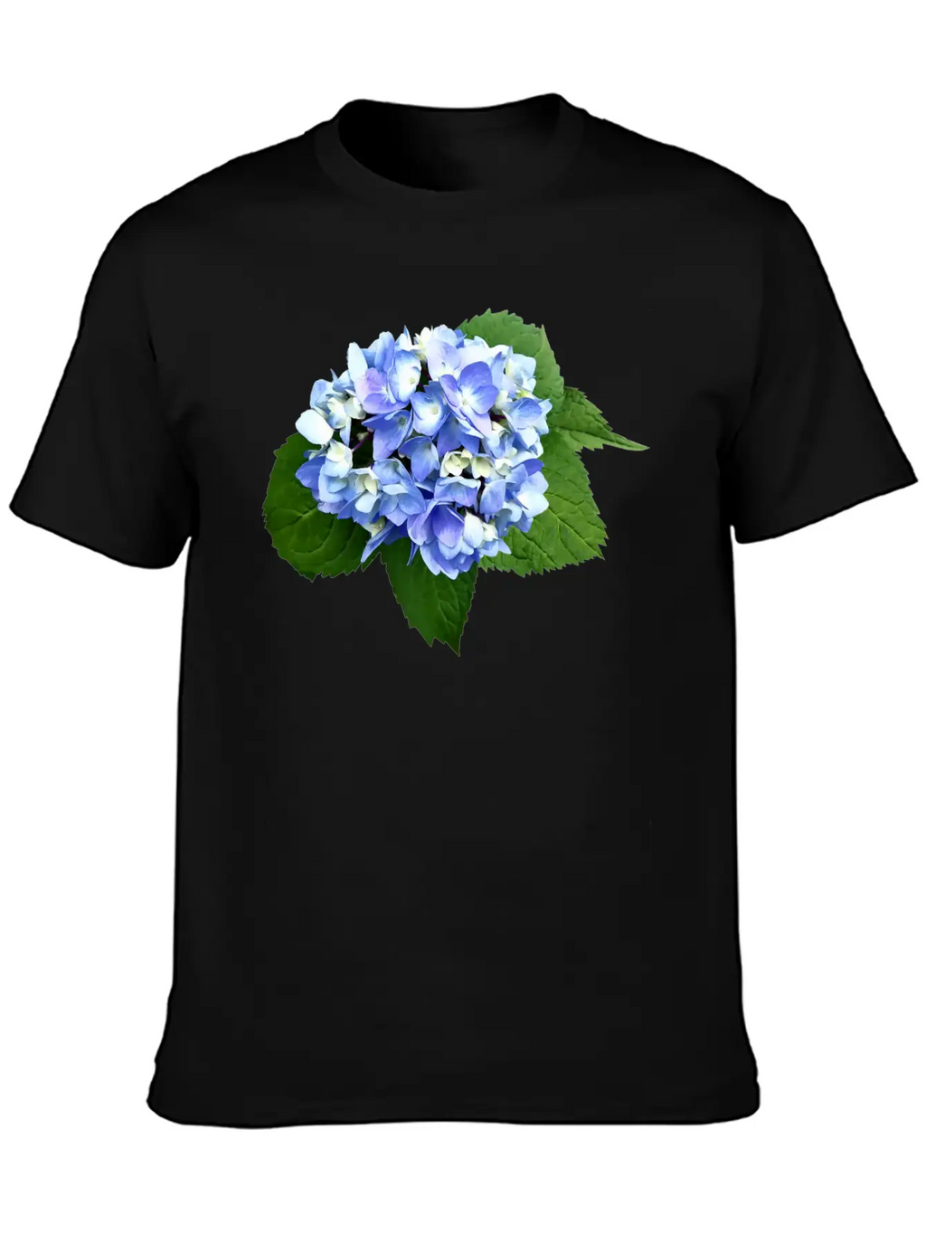 Blue And Purple Hydrangea Breathable Soft Cotton T-Shirt – Timeless Casual Look