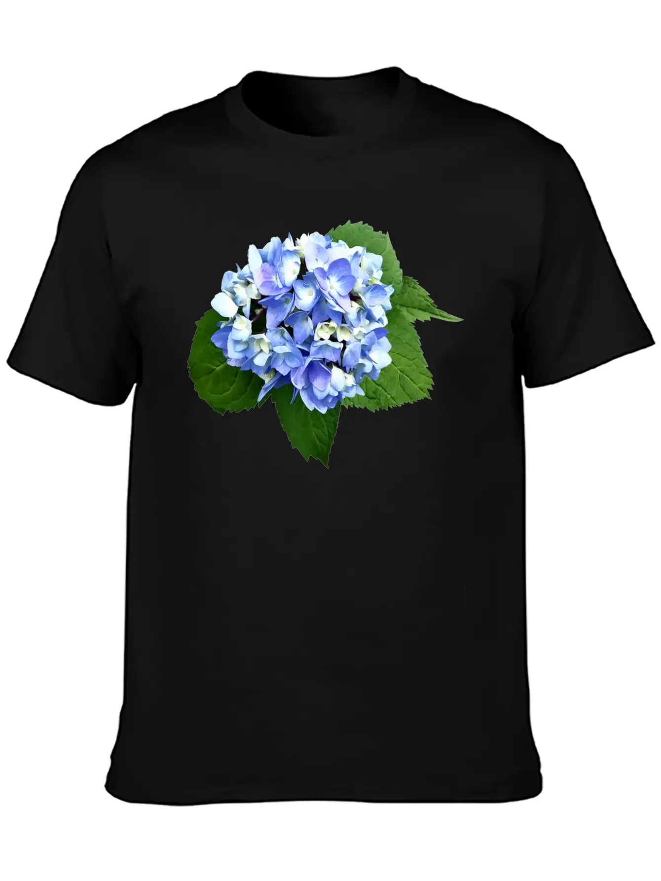 Blue And Purple Hydrangea Breathable Soft Cotton T-Shirt – Timeless Casual Look