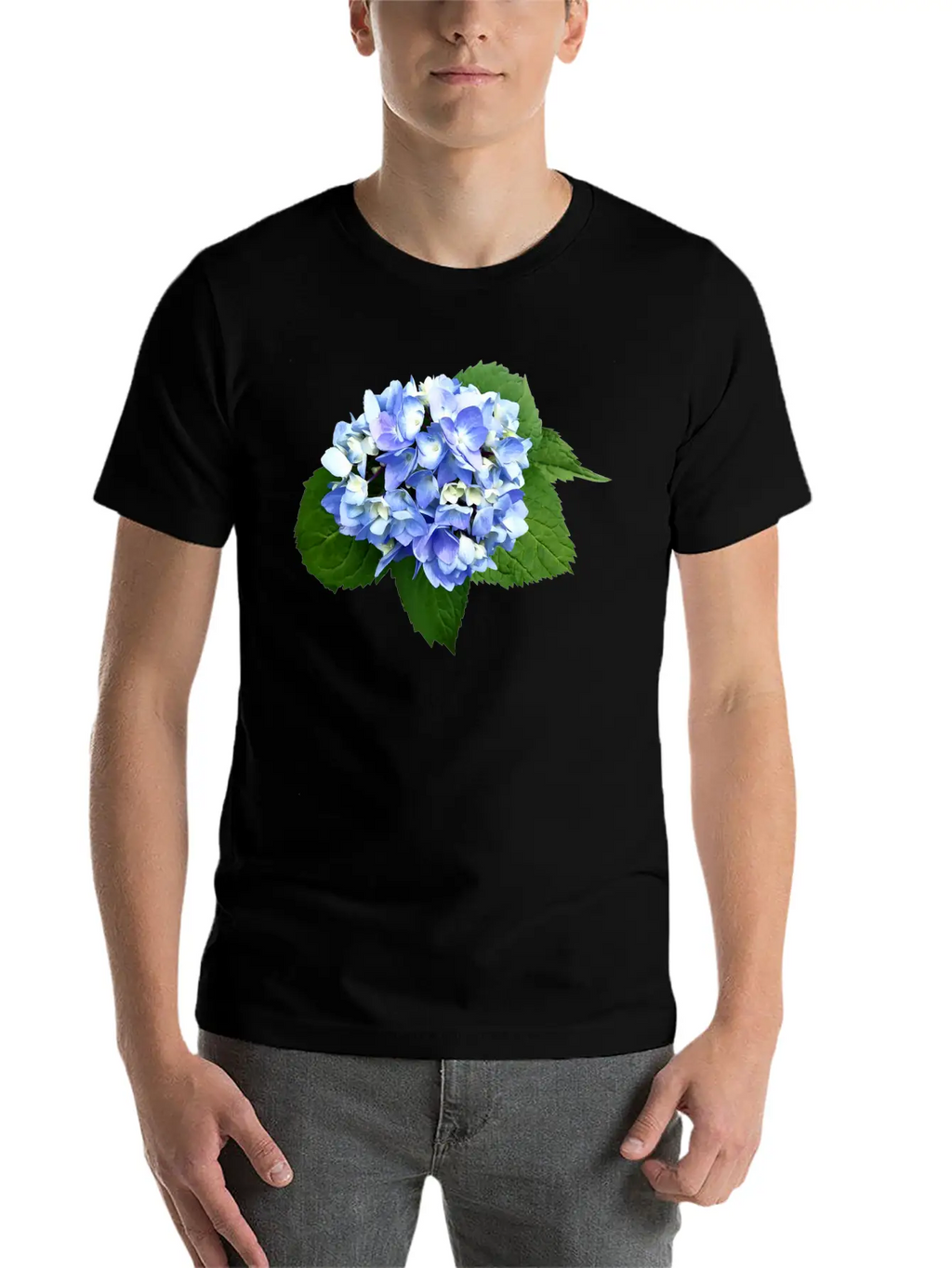 Blue And Purple Hydrangea Breathable Soft Cotton T-Shirt – Timeless Casual Look