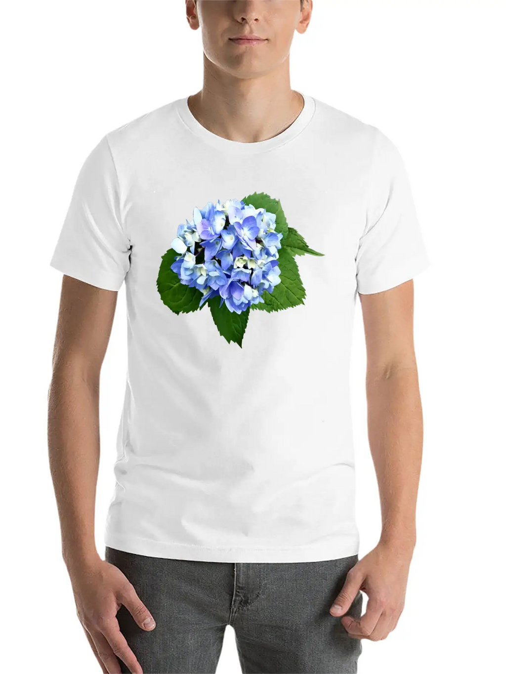 Blue And Purple Hydrangea Breathable Soft Cotton T-Shirt – Timeless Casual Look