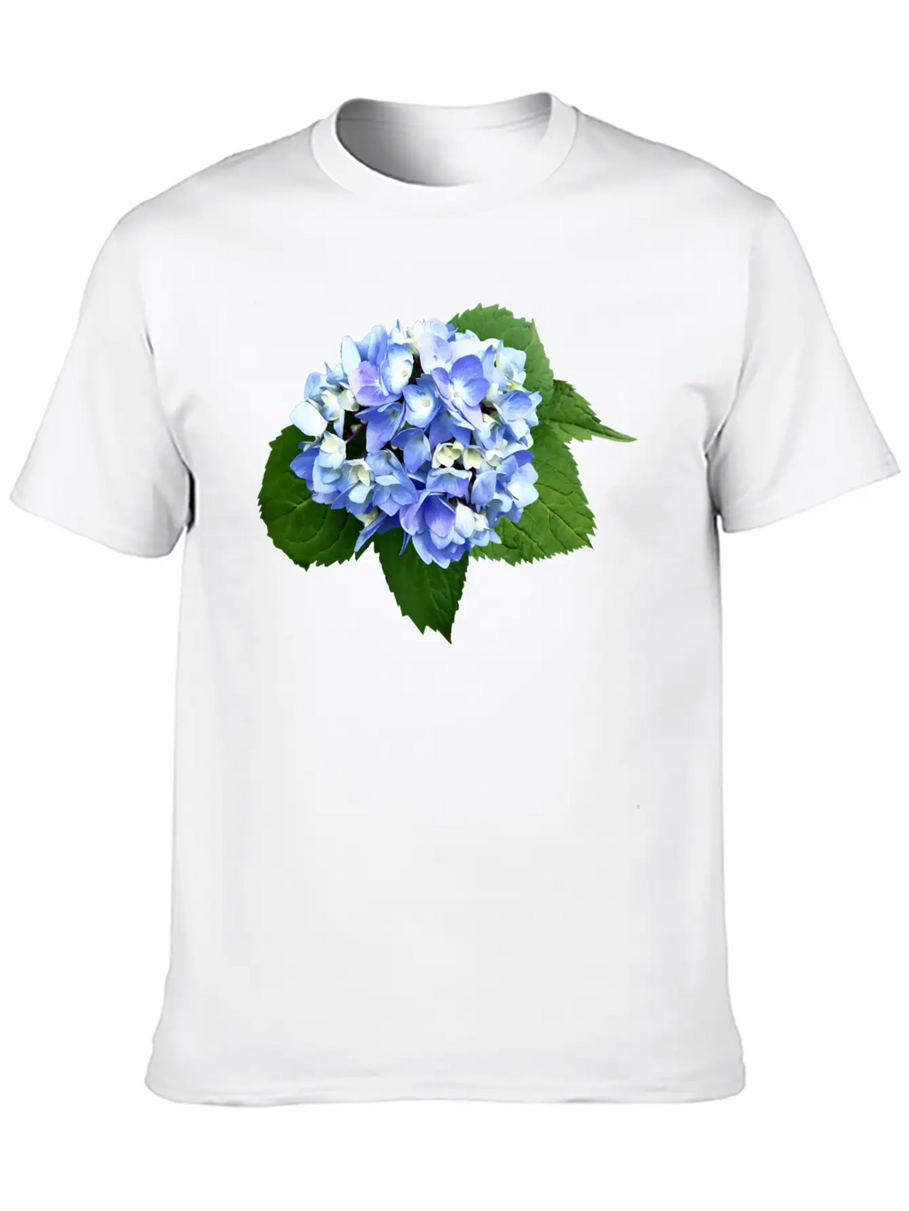Blue And Purple Hydrangea Breathable Soft Cotton T-Shirt – Timeless Casual Look