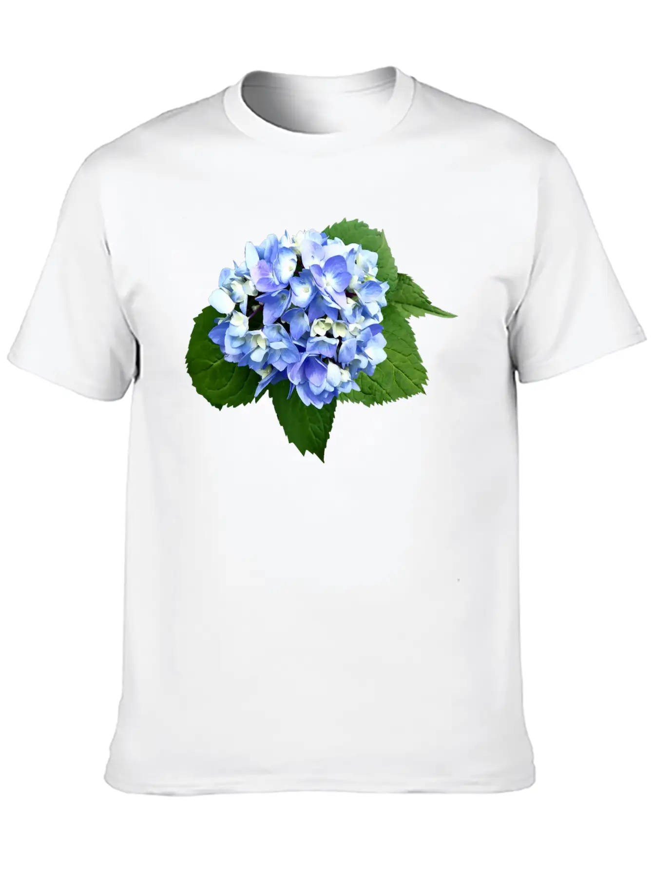 Blue And Purple Hydrangea Breathable Soft Cotton T-Shirt – Timeless Casual Look
