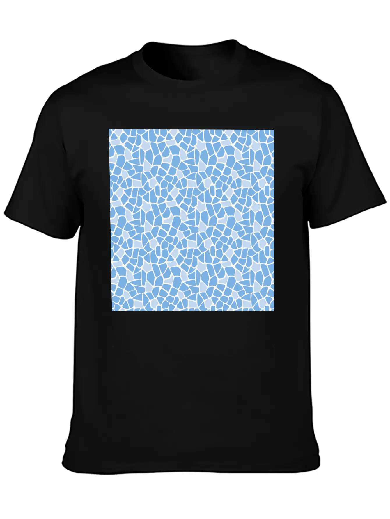 Blue Animal Pattern Unisex Casual T-Shirt – Clean Design For Daily Comfort