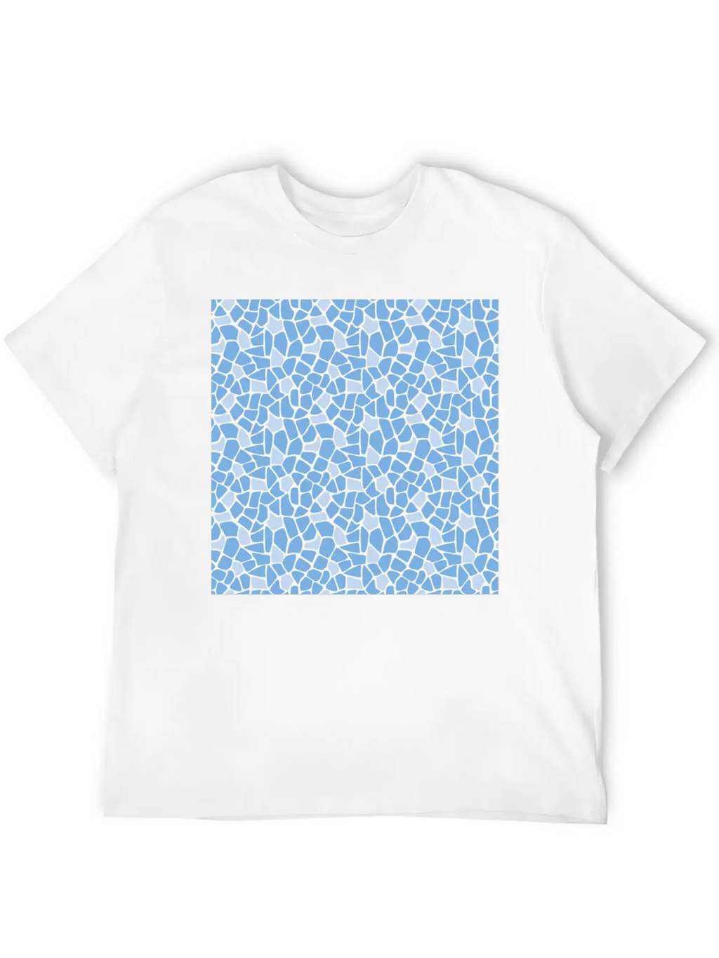 Blue Animal Pattern Unisex Casual T-Shirt – Clean Design For Daily Comfort