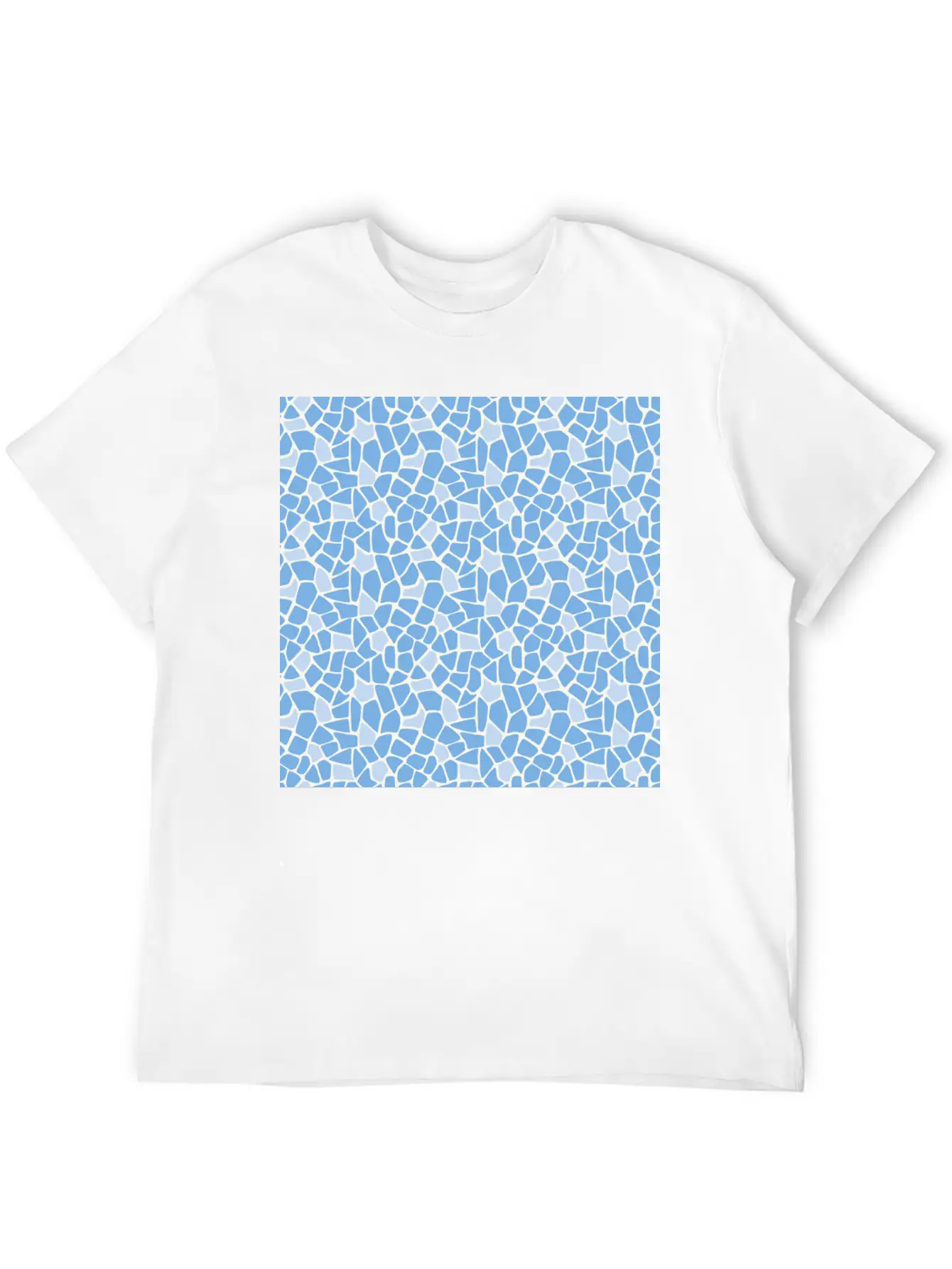 Blue Animal Pattern Unisex Casual T-Shirt – Clean Design For Daily Comfort