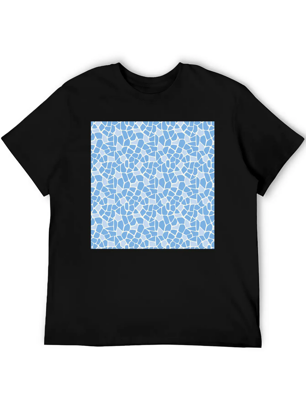 Blue Animal Pattern Unisex Casual T-Shirt – Clean Design For Daily Comfort