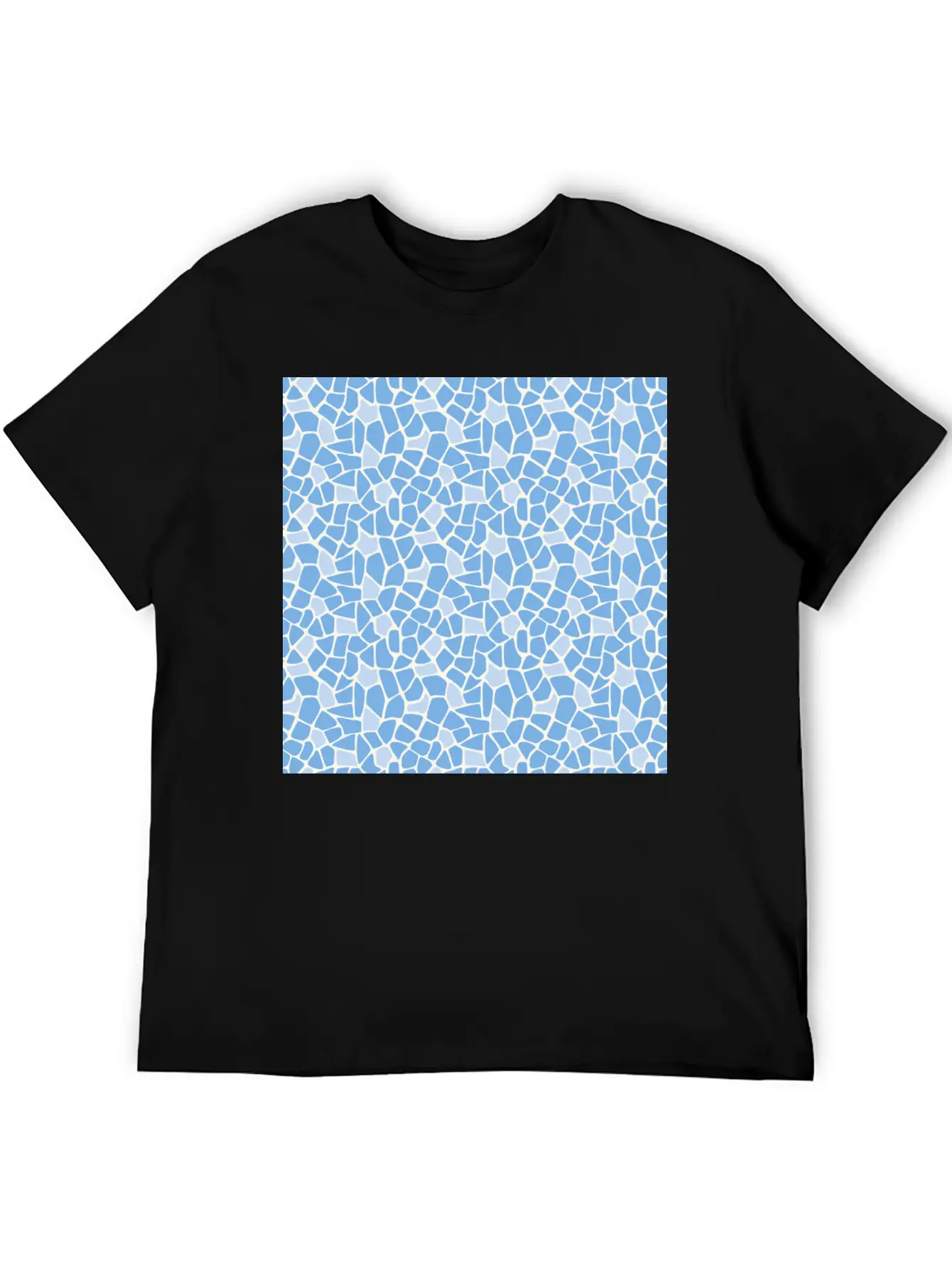 Blue Animal Pattern Unisex Casual T-Shirt – Clean Design For Daily Comfort