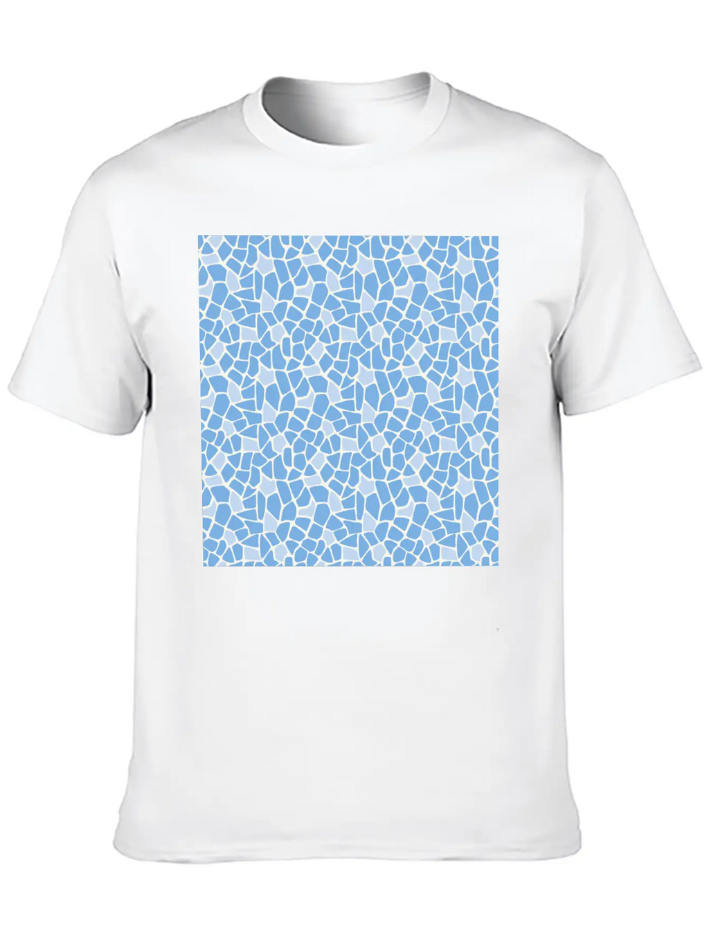 Blue Animal Pattern Unisex Casual T-Shirt – Clean Design For Daily Comfort