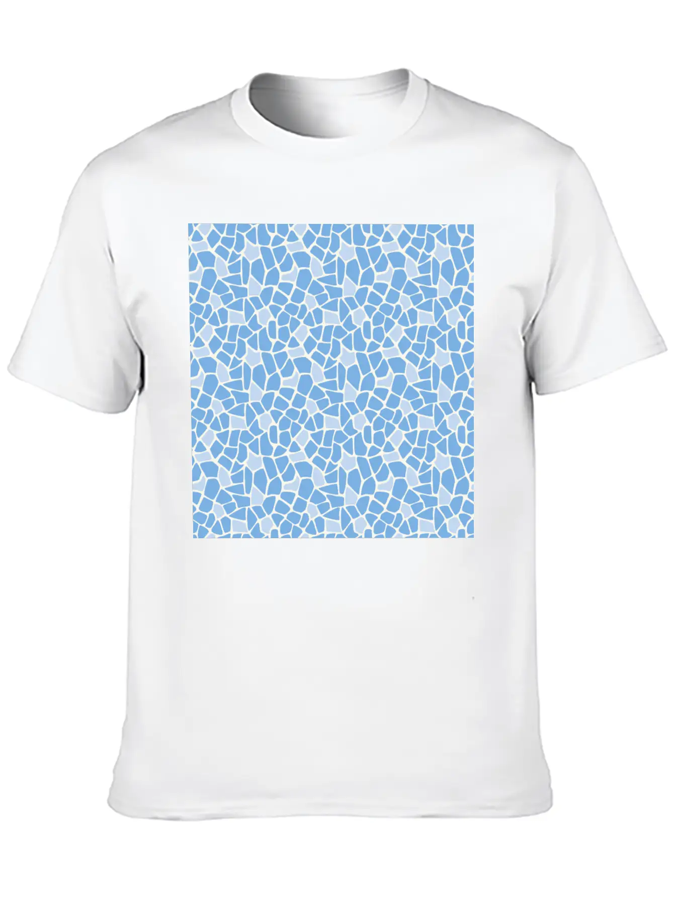 Blue Animal Pattern Unisex Casual T-Shirt – Clean Design For Daily Comfort