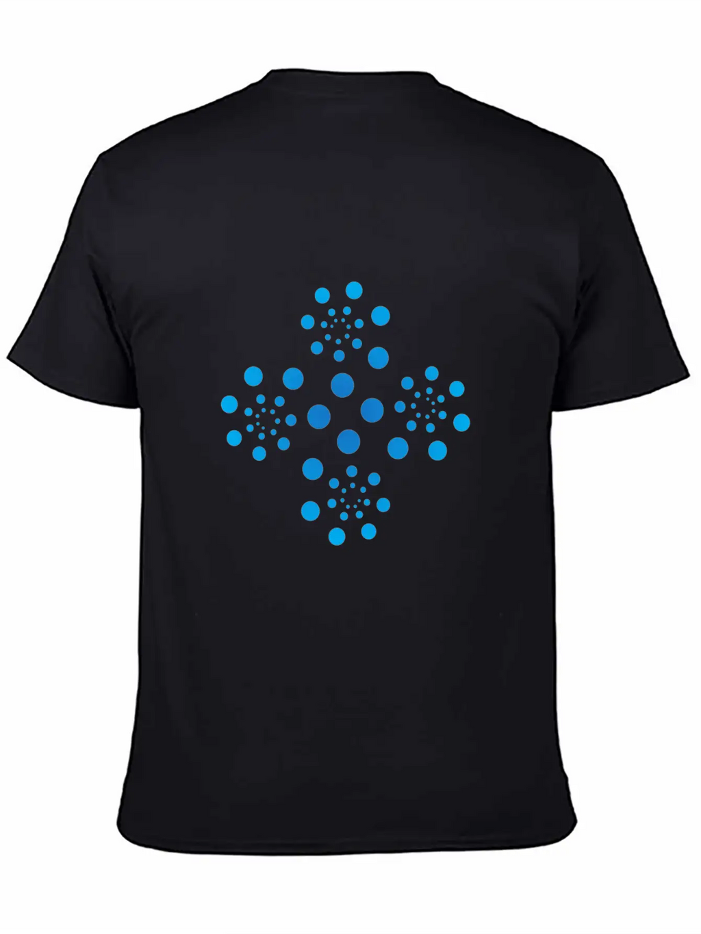 Blue Dots Shape Casual Graphic T-Shirt – Simple And Comfortable Daily Wear