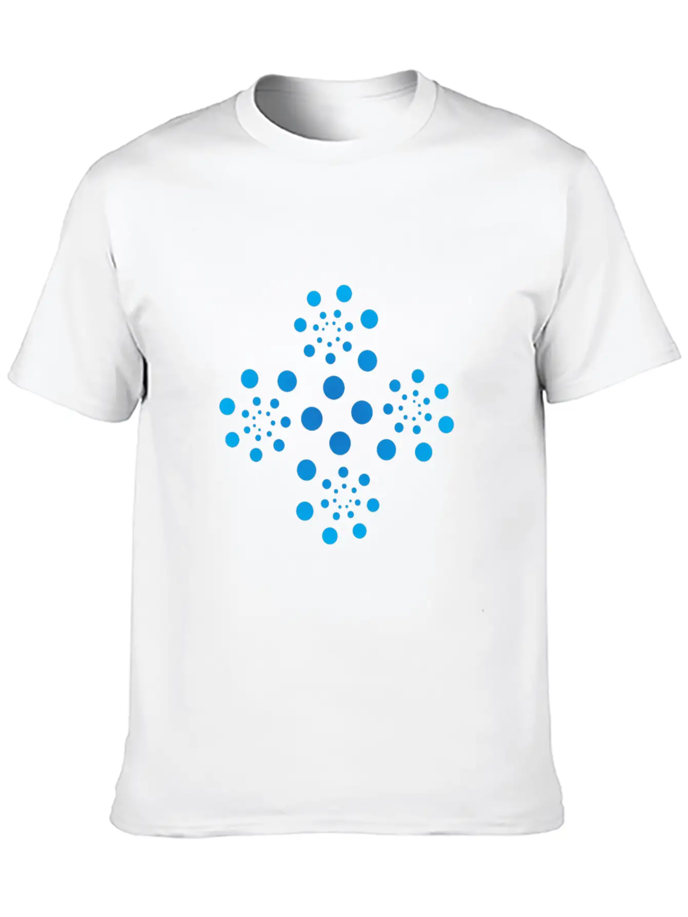 Blue Dots Shape Casual Graphic T-Shirt – Simple And Comfortable Daily Wear