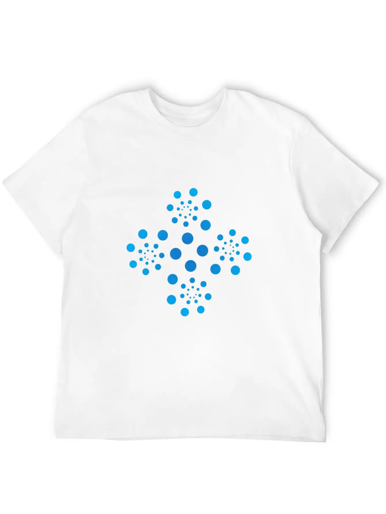 Blue Dots Shape Casual Graphic T-Shirt – Simple And Comfortable Daily Wear