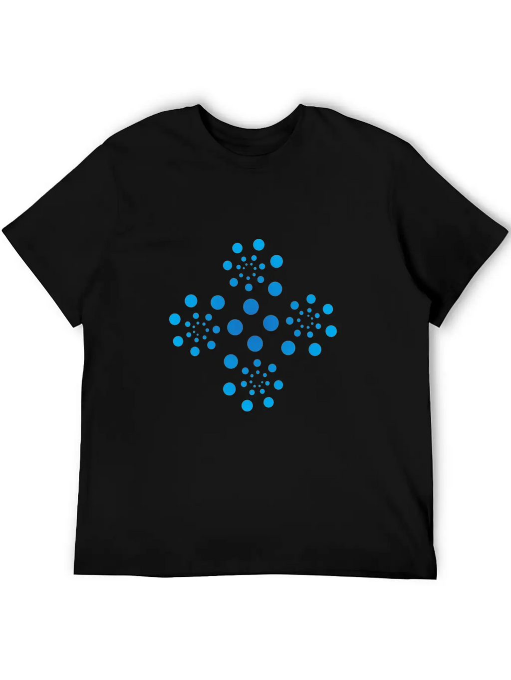 Blue Dots Shape Casual Graphic T-Shirt – Simple And Comfortable Daily Wear