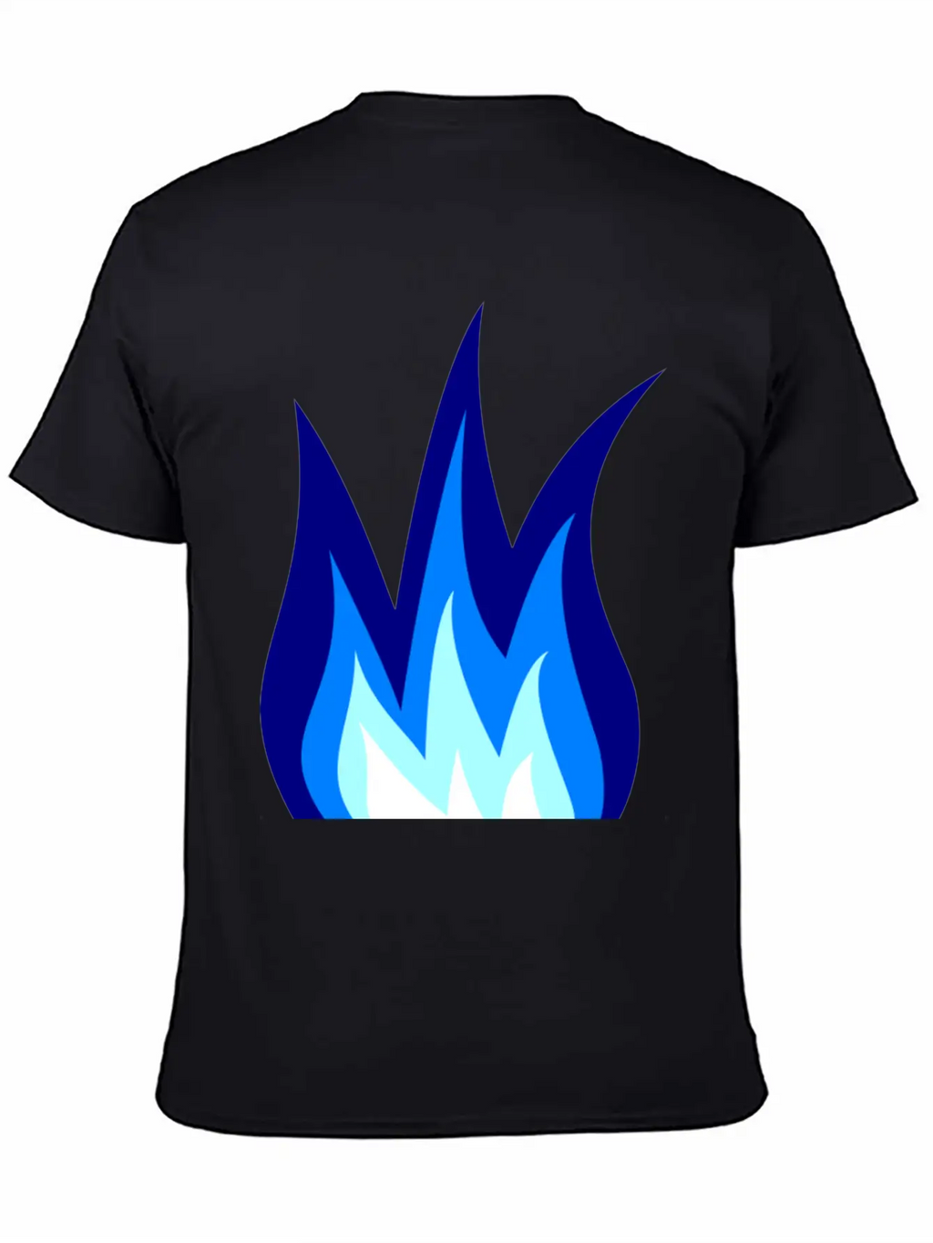 Blue Flames Fire Essential Cotton Tee For Daily Outfits – Unisex Style