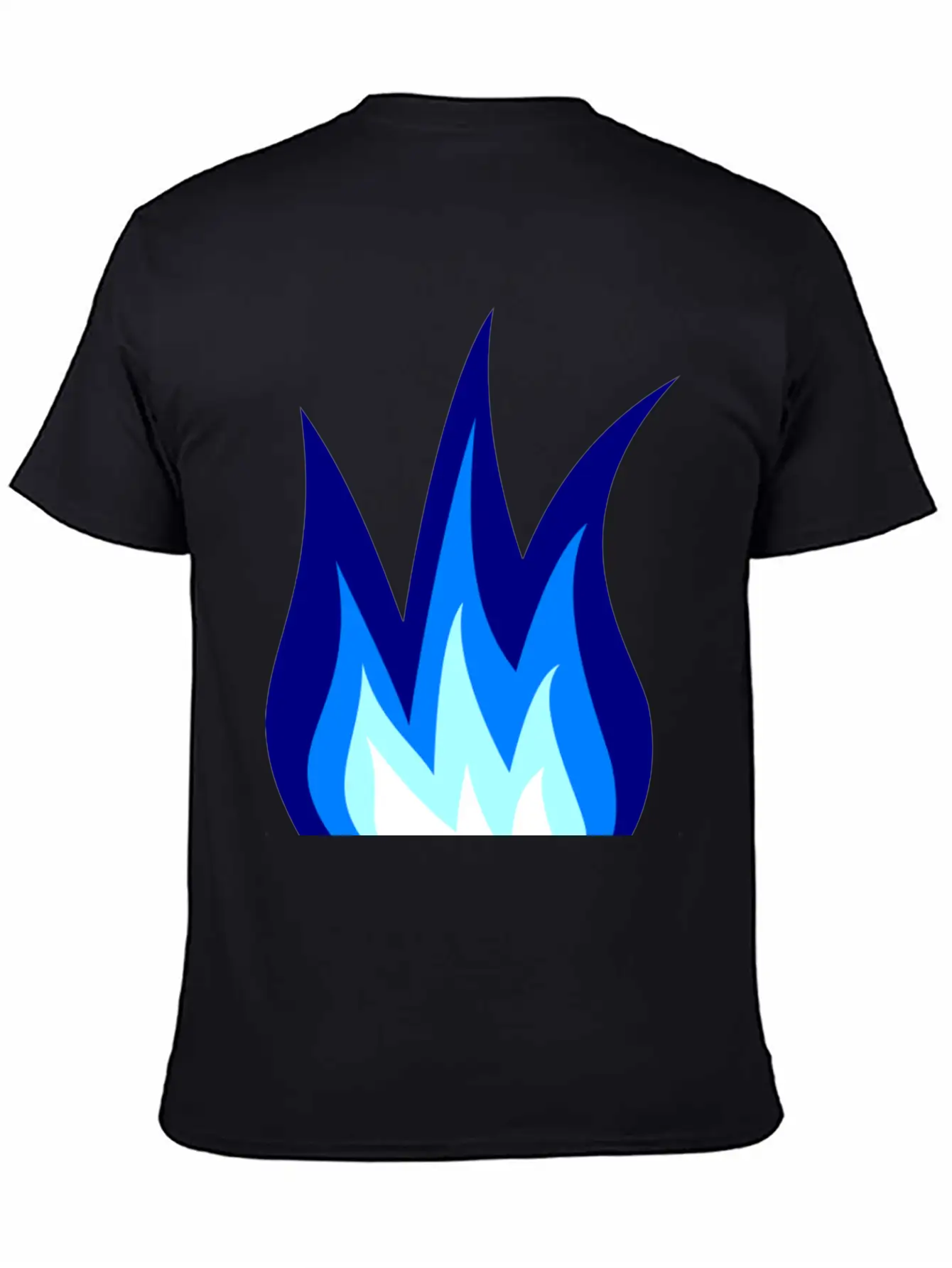 Blue Flames Fire Essential Cotton Tee For Daily Outfits – Unisex Style