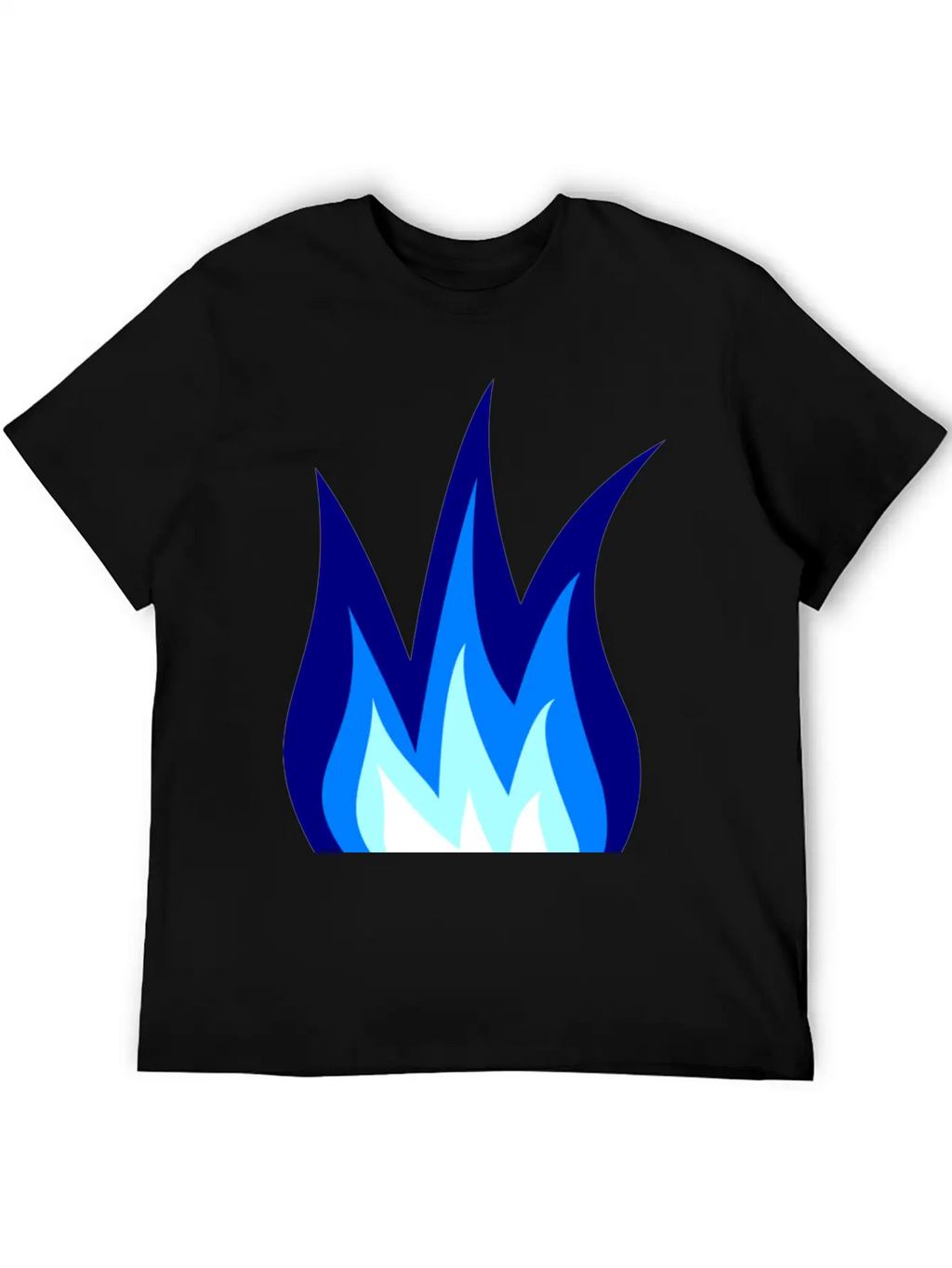 Blue Flames Fire Essential Cotton Tee For Daily Outfits – Unisex Style
