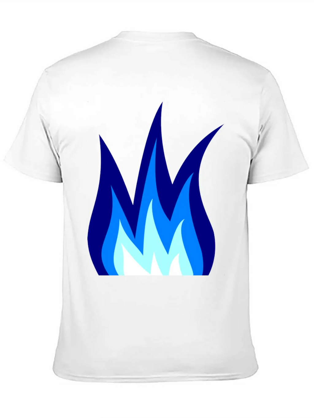 Blue Flames Fire Essential Cotton Tee For Daily Outfits – Unisex Style