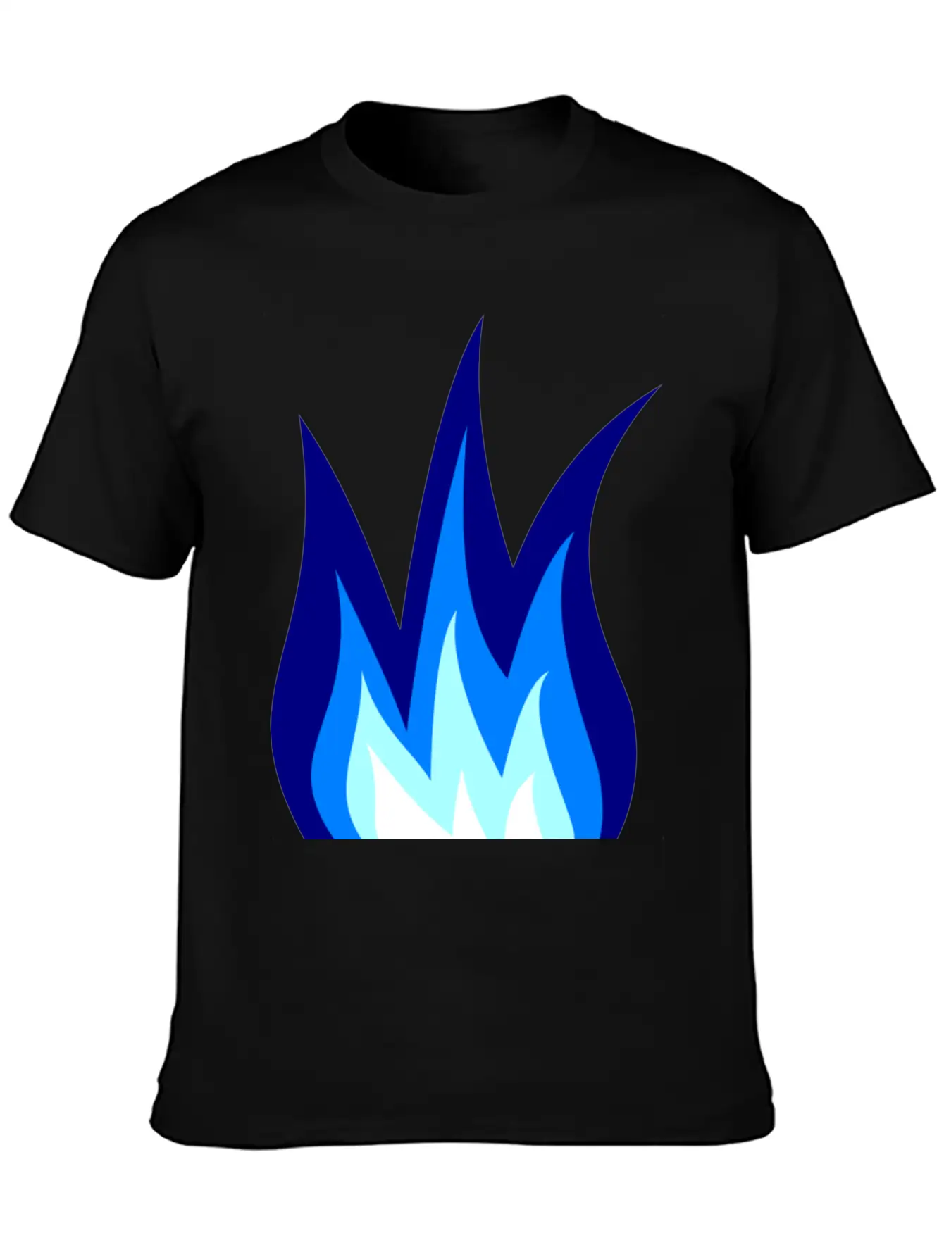 Blue Flames Fire Unisex Casual T-Shirt – Clean Design For Daily Comfort