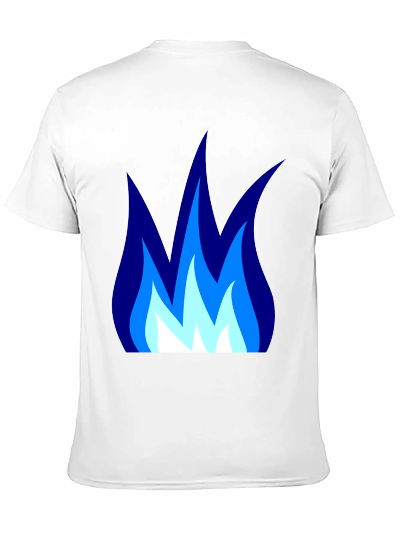 Blue Flames Fire Unisex Casual T-Shirt – Clean Design For Daily Comfort