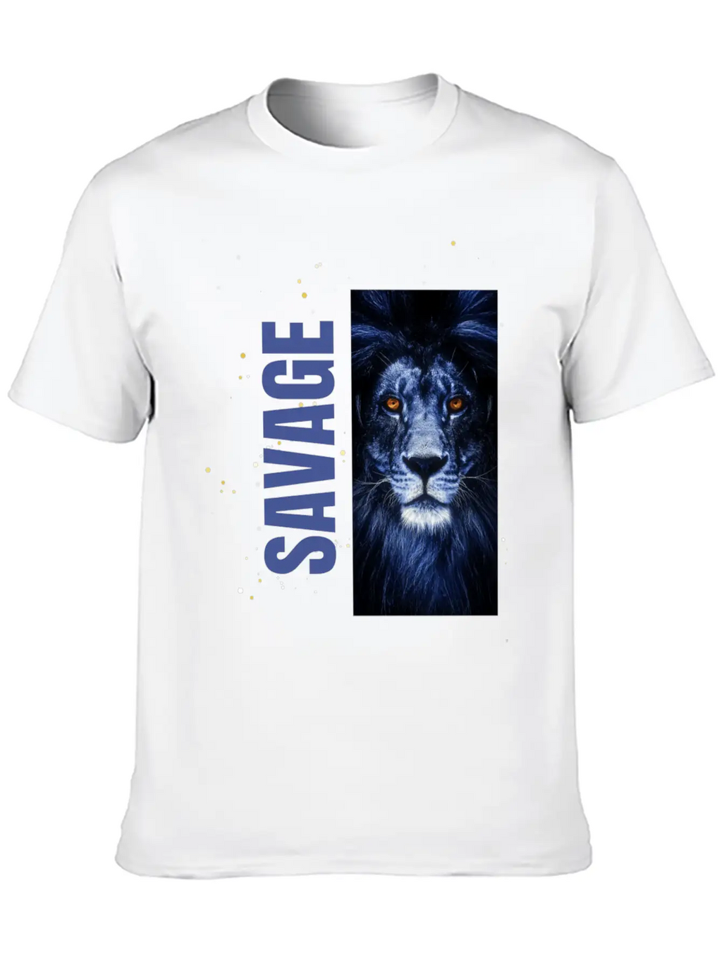 Blue Lion Savage Design Stylish Everyday T-Shirt – Unisex Basic Cotton Tee