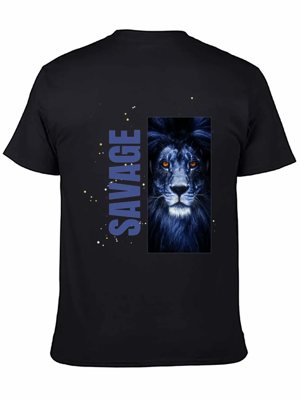 Blue Lion Savage Design Stylish Everyday T-Shirt – Unisex Basic Cotton Tee