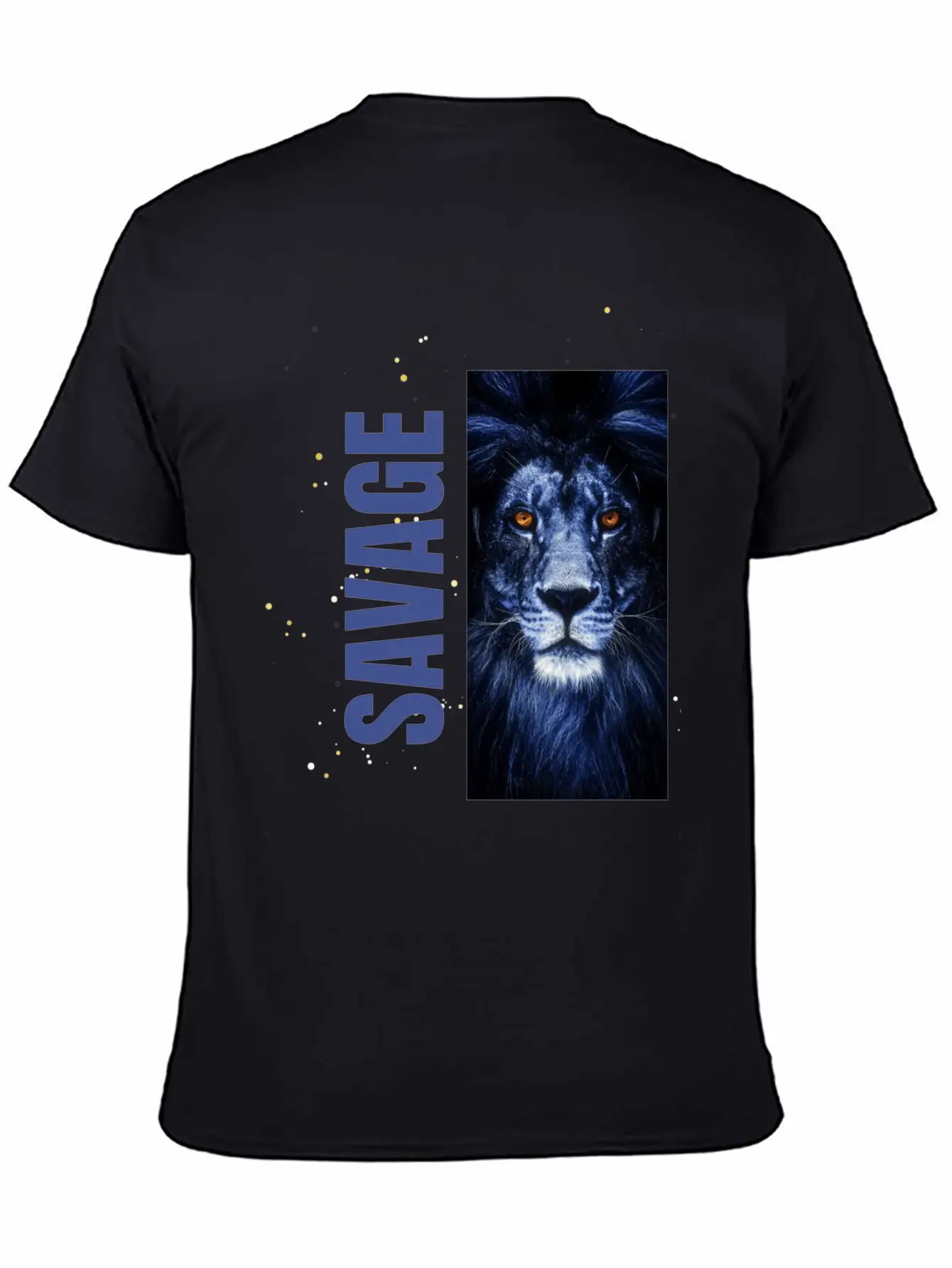 Blue Lion Savage Design Stylish Everyday T-Shirt – Unisex Basic Cotton Tee