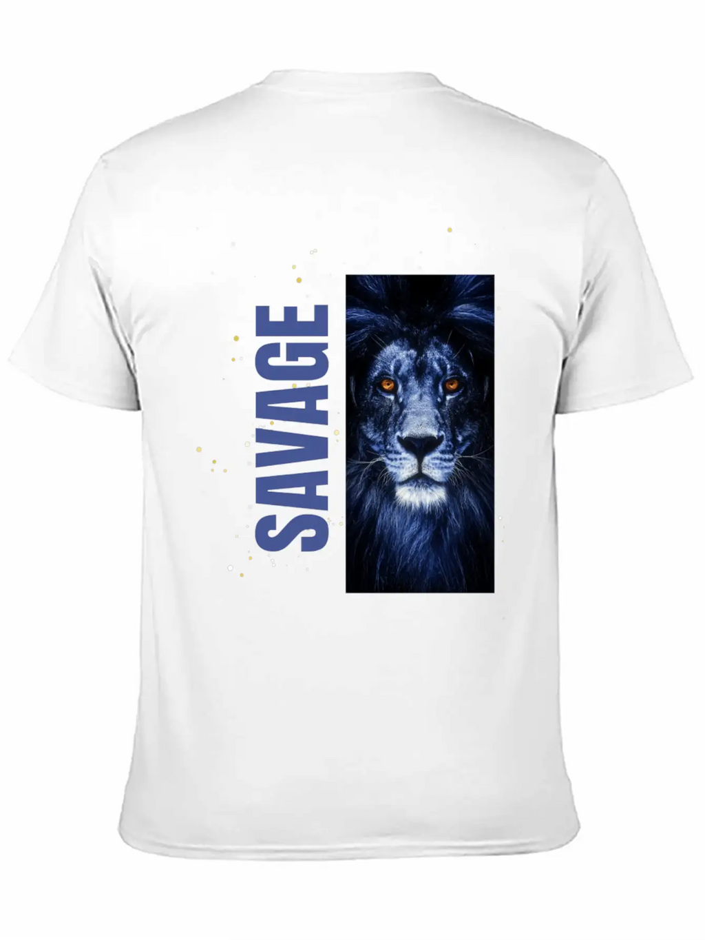 Blue Lion Savage Design Stylish Everyday T-Shirt – Unisex Basic Cotton Tee
