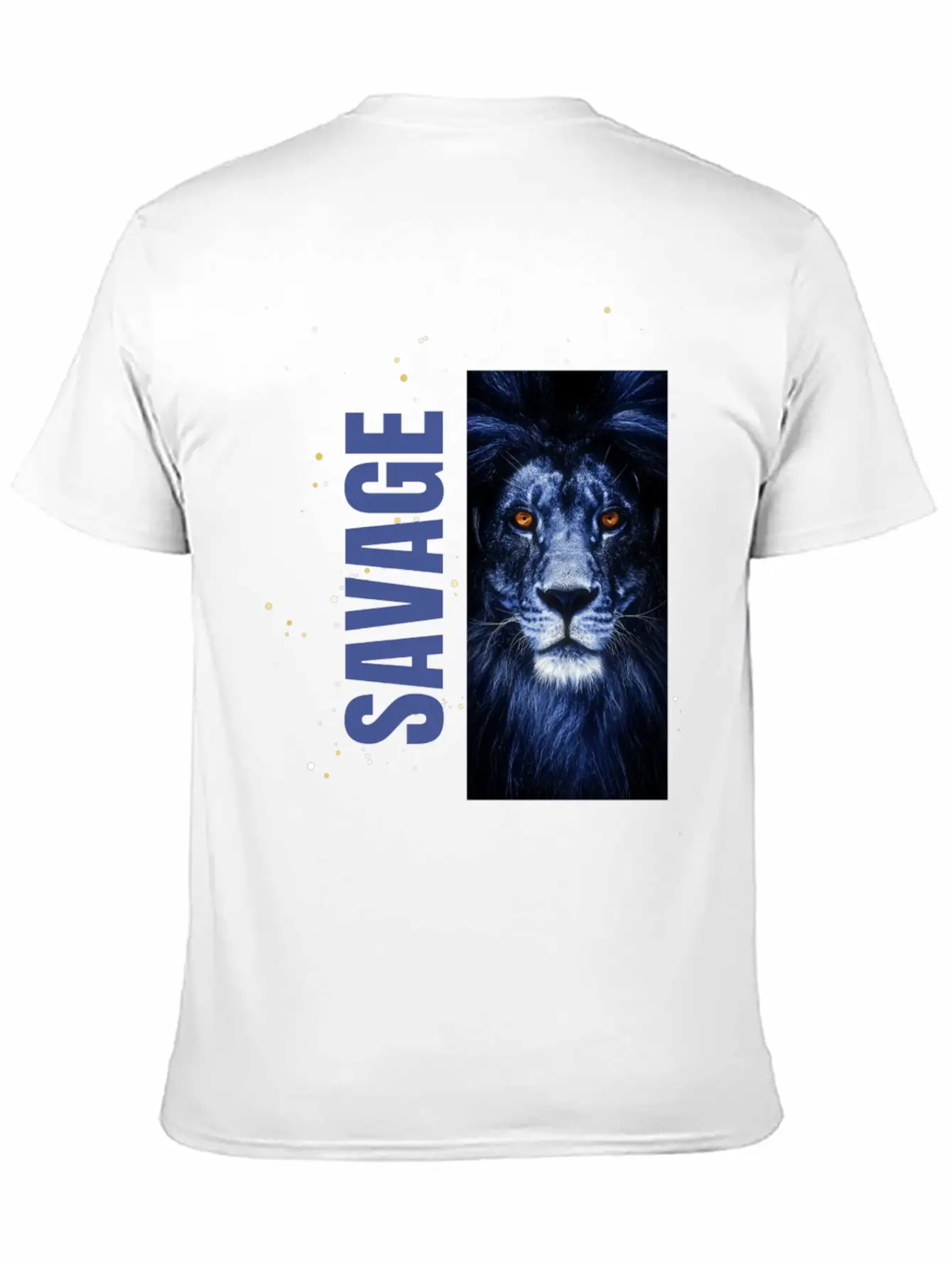 Blue Lion Savage Design Stylish Everyday T-Shirt – Unisex Basic Cotton Tee