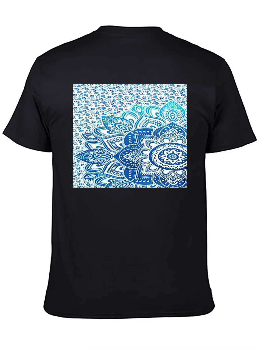Blue Mandala Casual Graphic T-Shirt – Simple And Comfortable Daily Wear