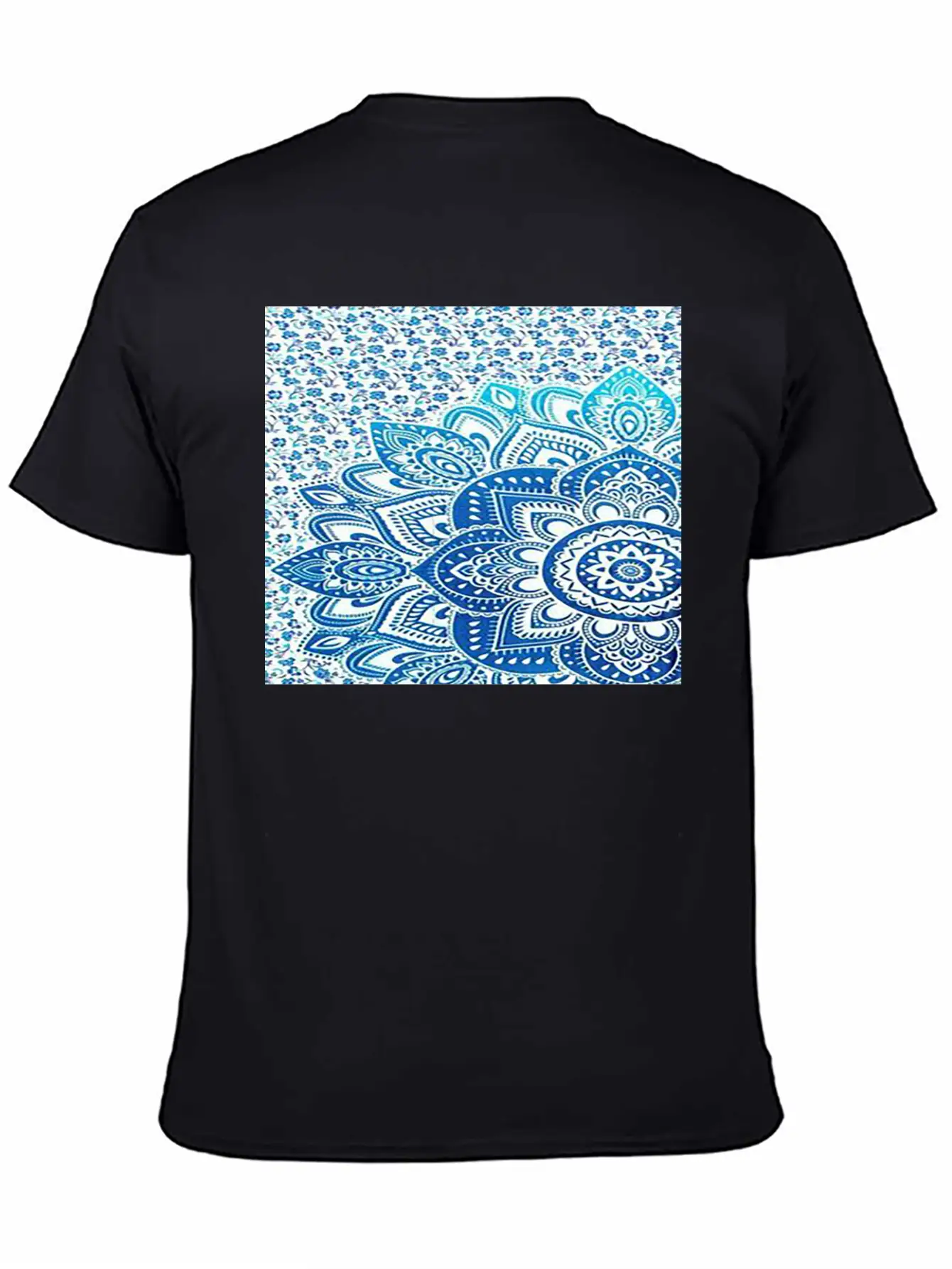 Blue Mandala Casual Graphic T-Shirt – Simple And Comfortable Daily Wear