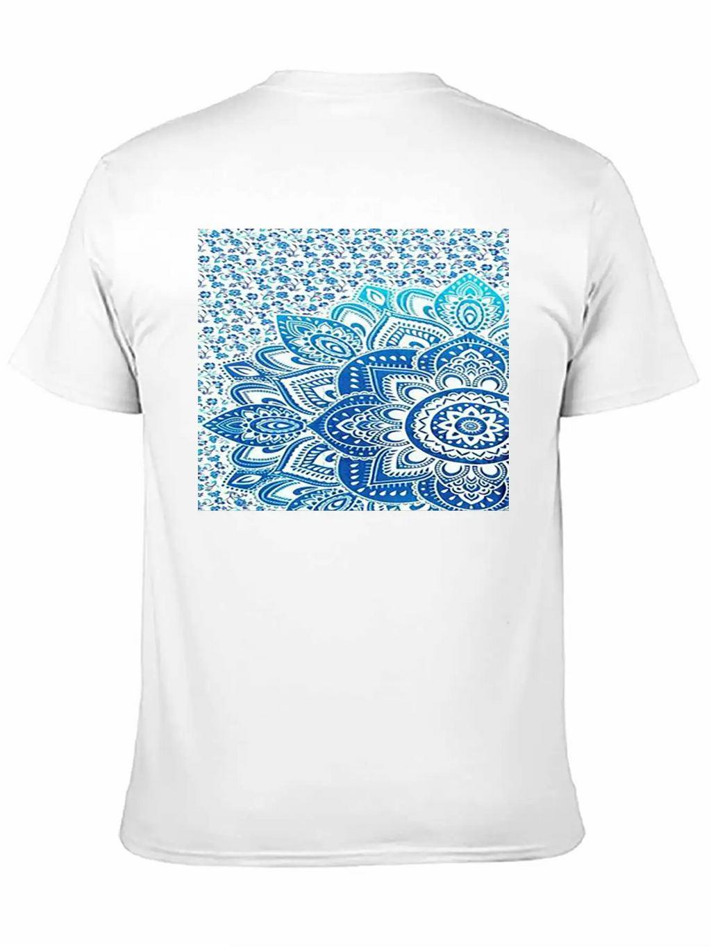 Blue Mandala Casual Graphic T-Shirt – Simple And Comfortable Daily Wear