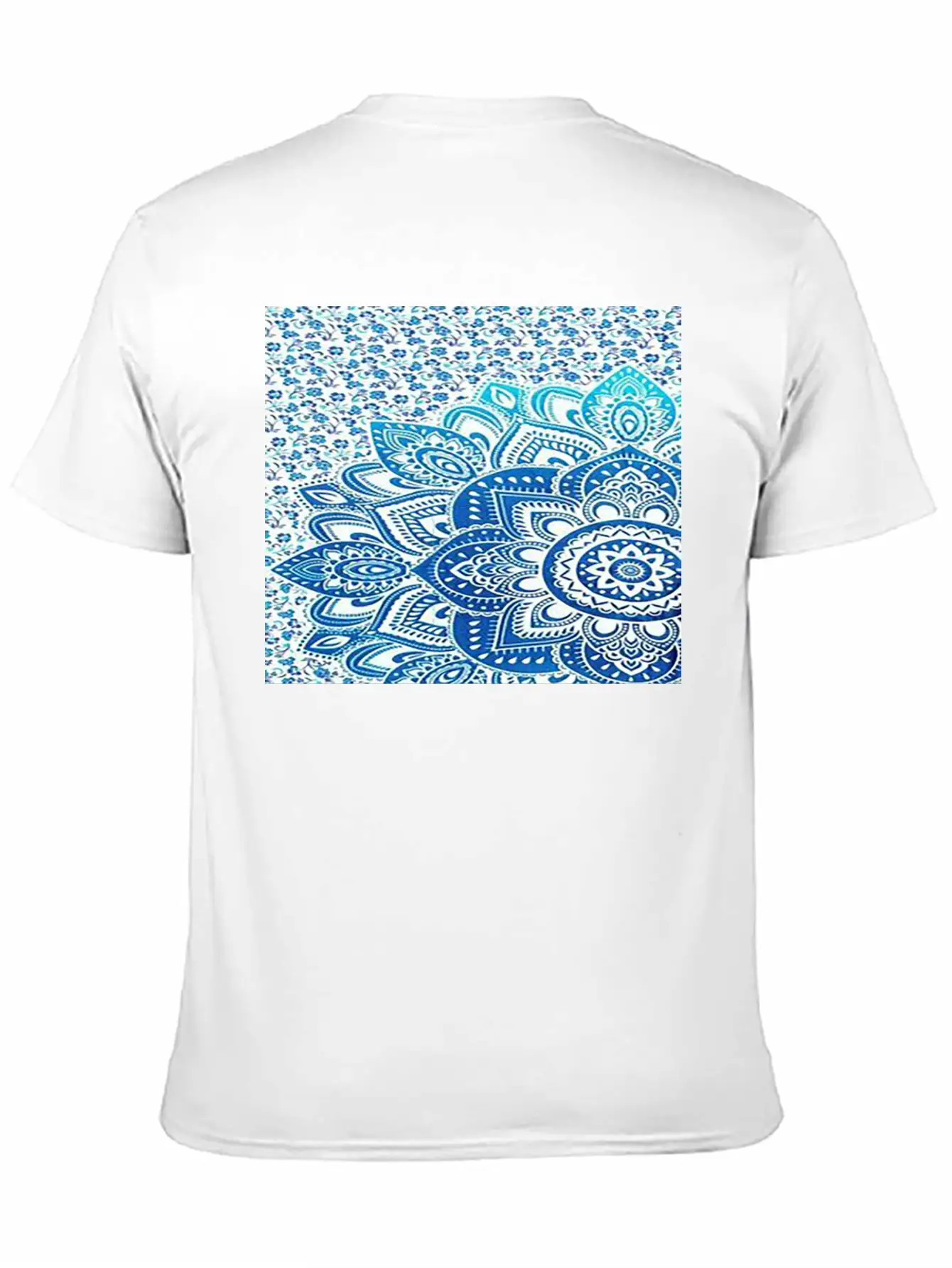 Blue Mandala Casual Graphic T-Shirt – Simple And Comfortable Daily Wear