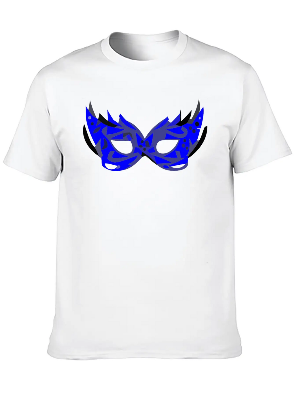 Blue Mask Unisex Short Sleeve Soft Cotton T-Shirt – Casual Everyday Wear