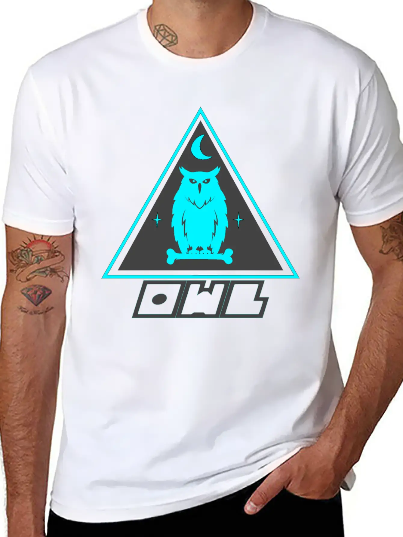 Blue Owl Casual Graphic T-Shirt – Simple And Comfortable Daily Wear