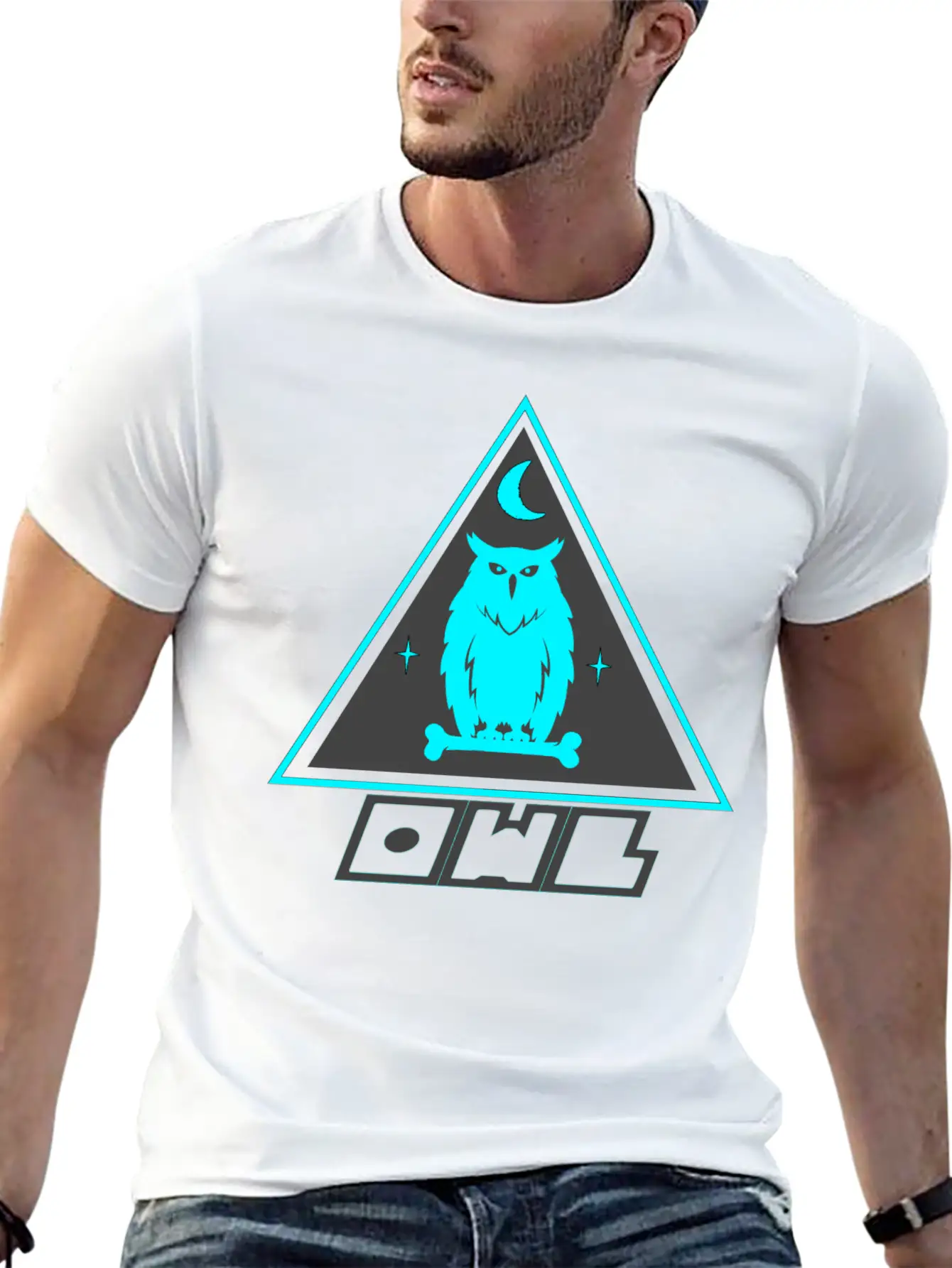 Blue Owl Casual Graphic T-Shirt – Simple And Comfortable Daily Wear