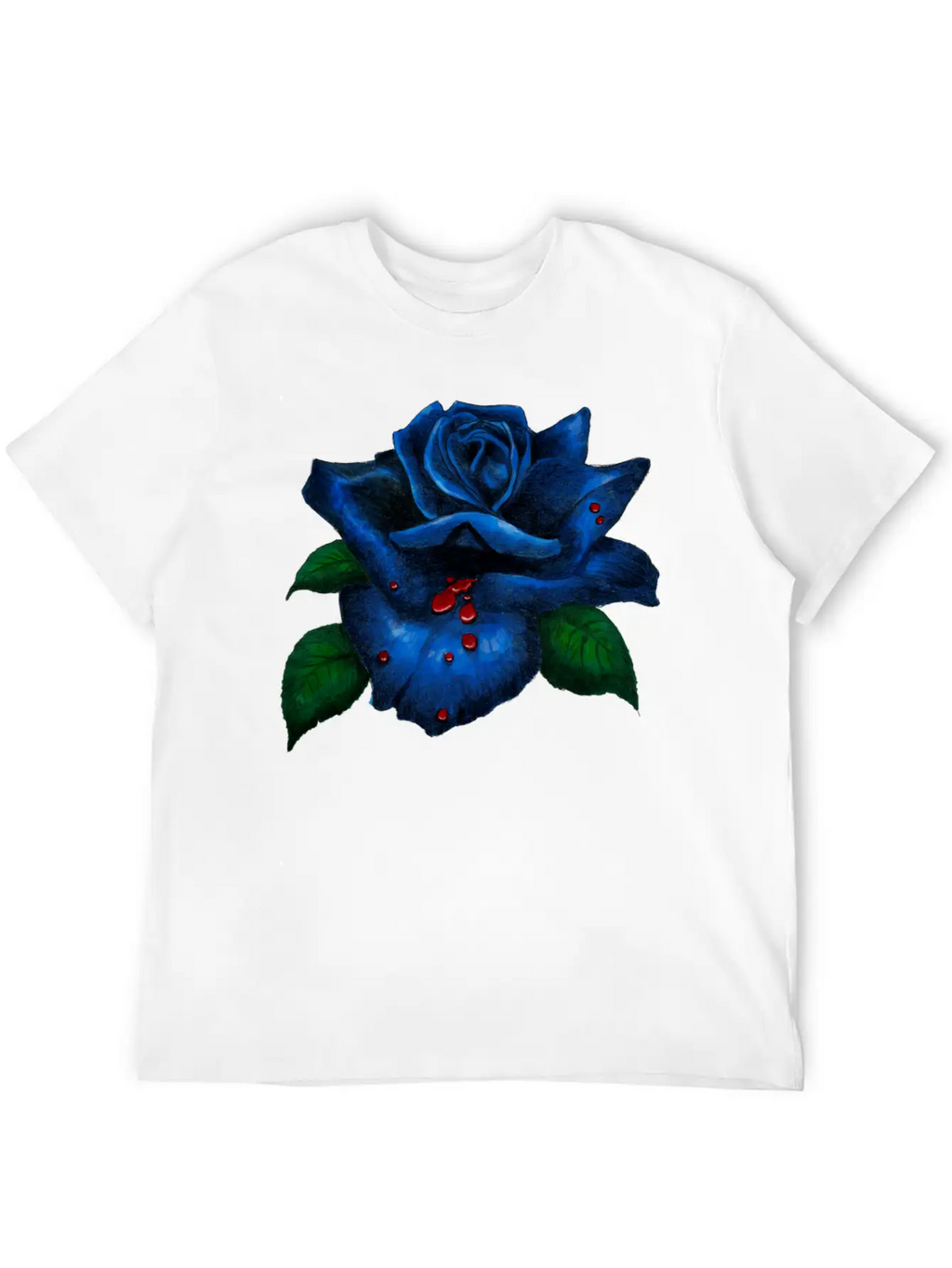 Blue Rose Unisex Casual T-Shirt – Clean Design For Daily Comfort