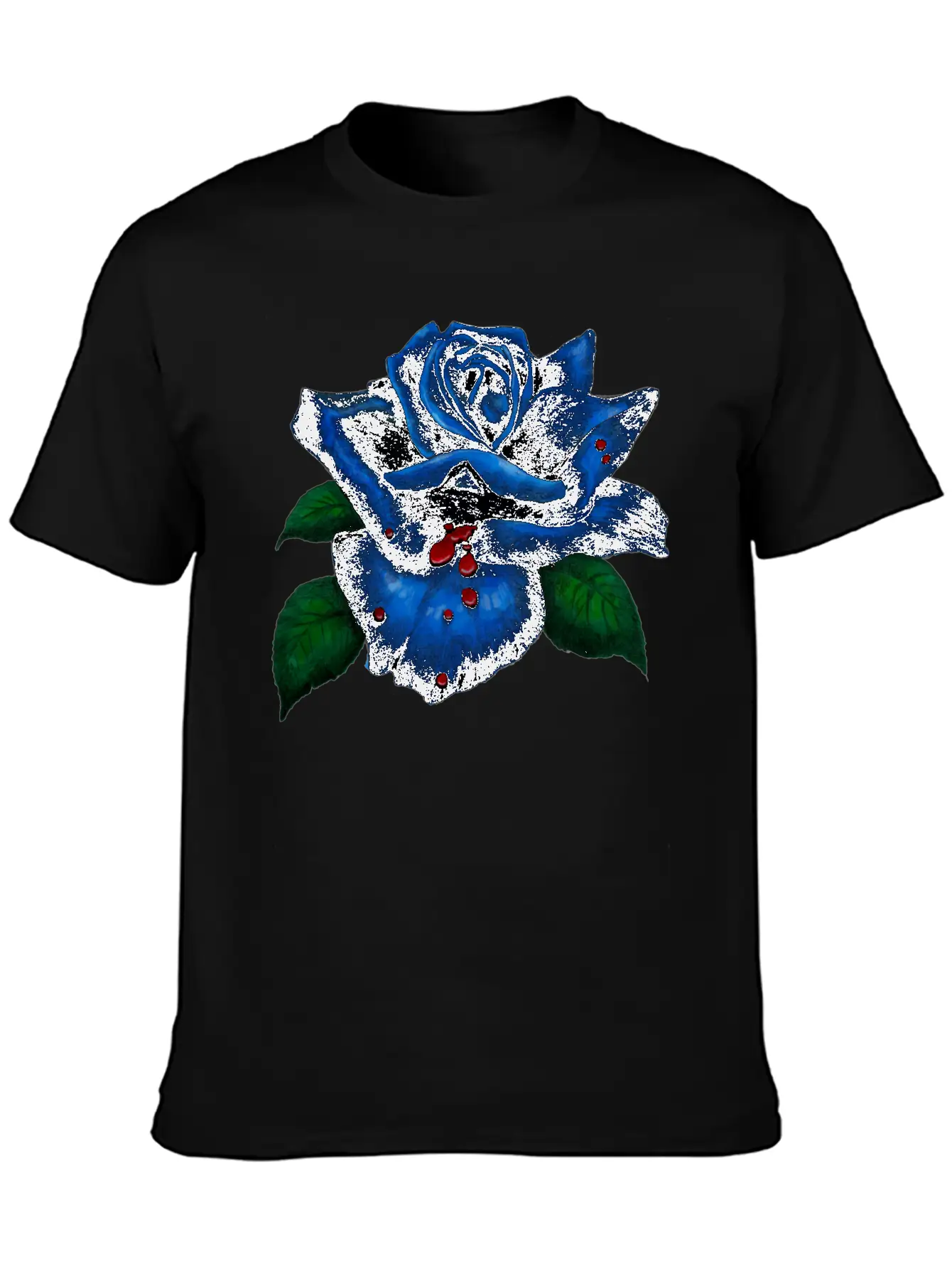 Blue Rose Unisex Casual T-Shirt – Clean Design For Daily Comfort