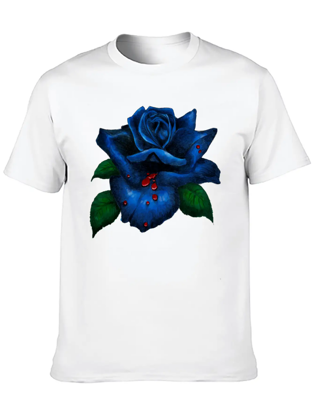 Blue Rose Unisex Casual T-Shirt – Clean Design For Daily Comfort