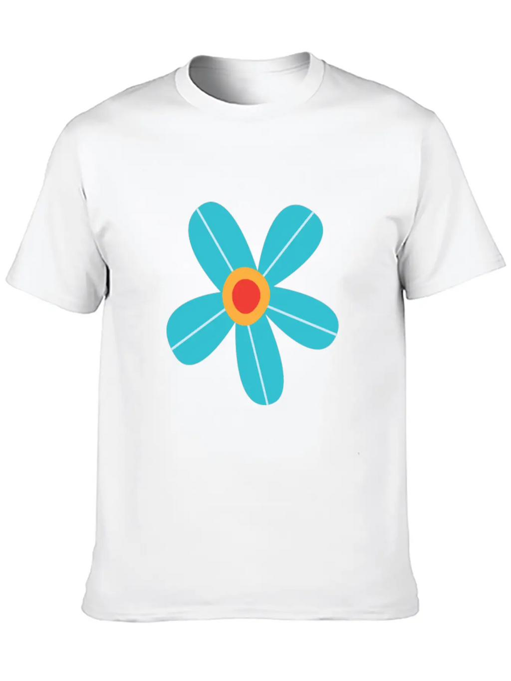 Blue Rose Unisex Short Sleeve Soft Cotton T-Shirt – Casual Everyday Wear