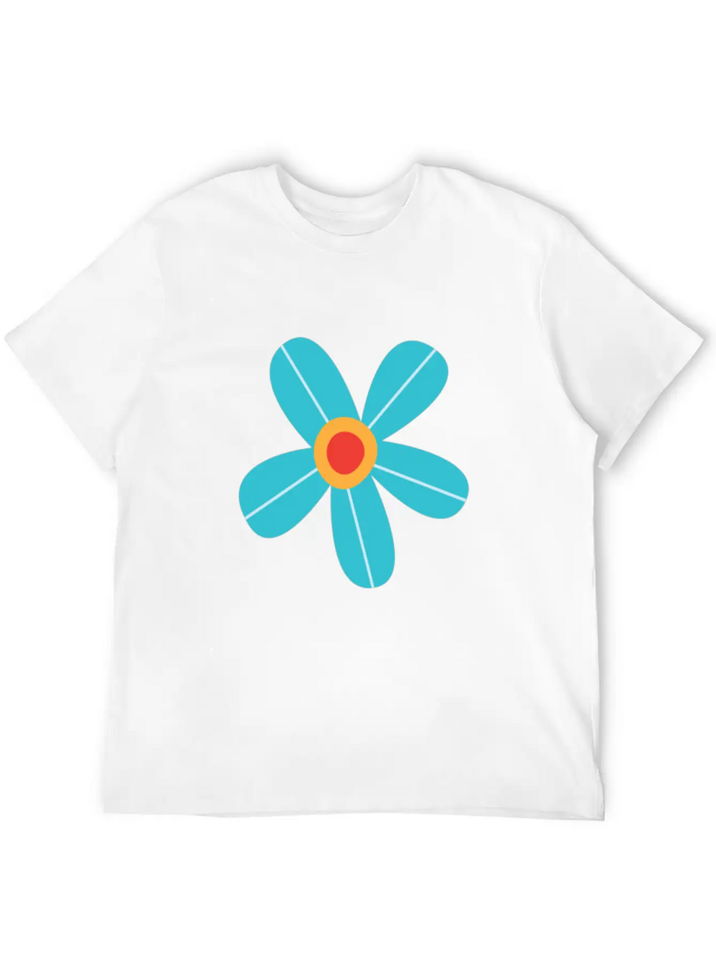 Blue Rose Unisex Short Sleeve Soft Cotton T-Shirt – Casual Everyday Wear