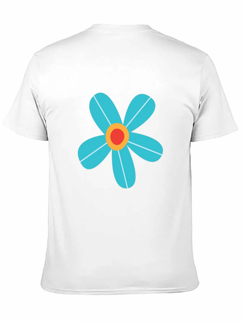 Blue Rose Unisex Short Sleeve Soft Cotton T-Shirt – Casual Everyday Wear