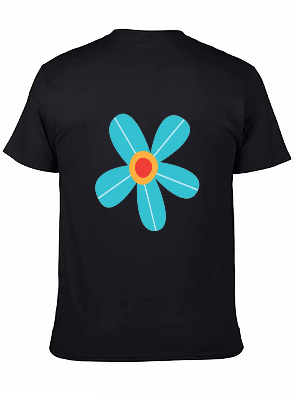 Blue Rose Unisex Short Sleeve Soft Cotton T-Shirt – Casual Everyday Wear