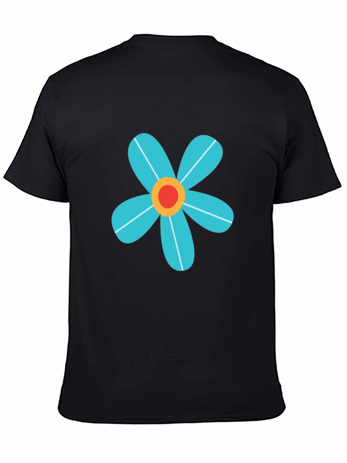 Blue Rose Unisex Short Sleeve Soft Cotton T-Shirt – Casual Everyday Wear