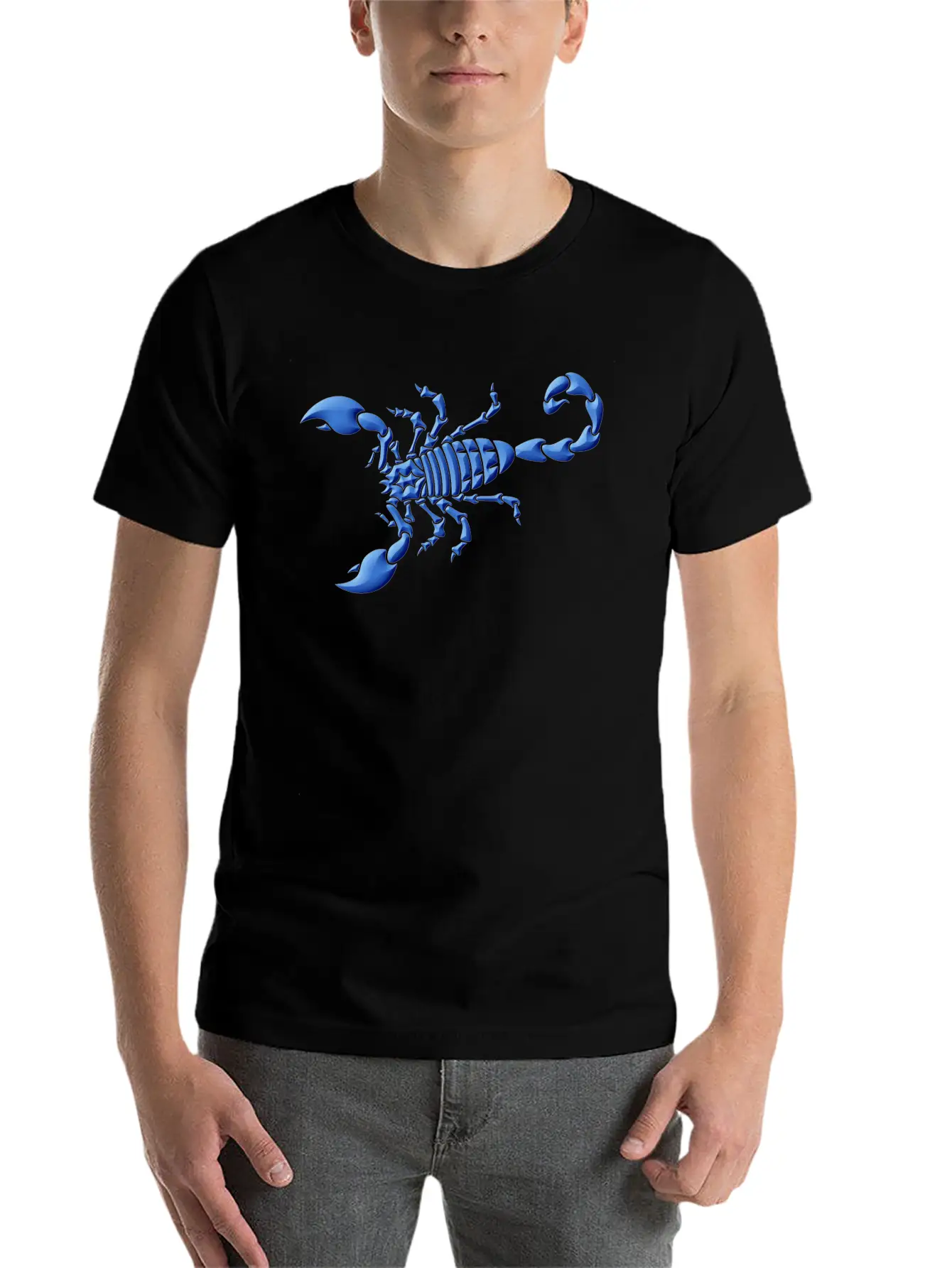 Blue Scorpion Unisex Casual T-Shirt – Clean Design For Daily Comfort