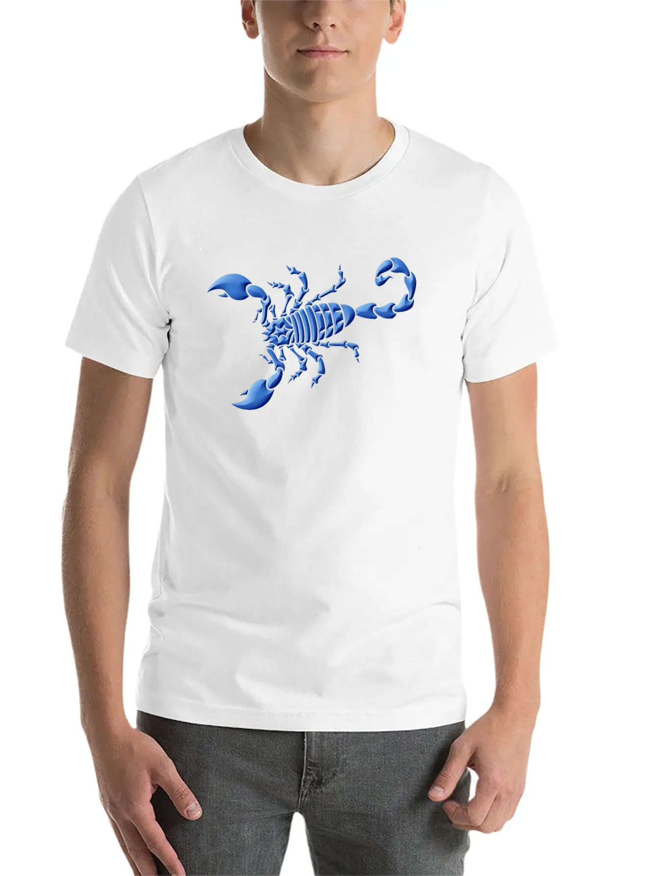 Blue Scorpion Unisex Casual T-Shirt – Clean Design For Daily Comfort