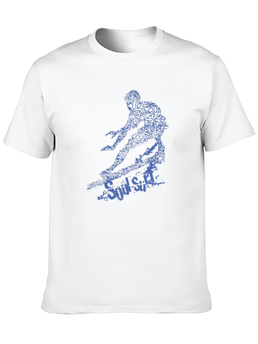 Blue Surfing Logo Humour Stylish Everyday T-Shirt – Unisex Basic Cotton Tee