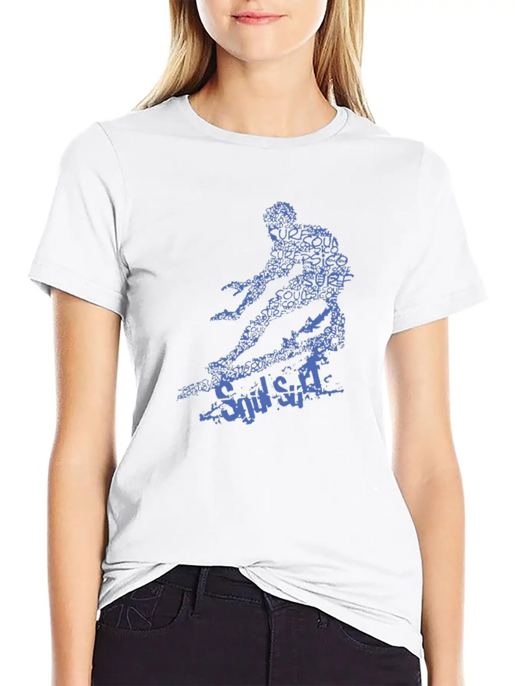 Blue Surfing Logo Humour Stylish Everyday T-Shirt – Unisex Basic Cotton Tee
